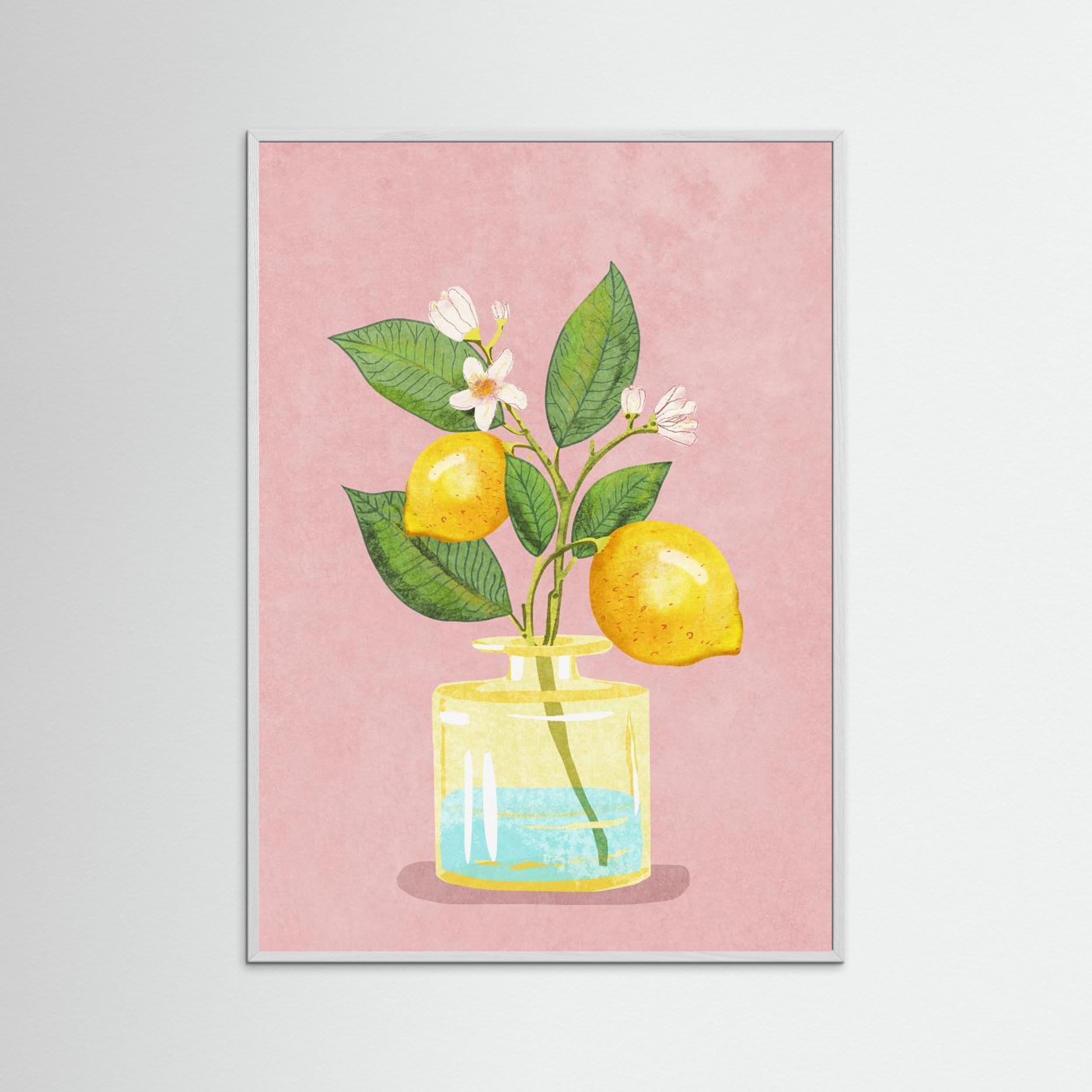 Lemon Bunch In Vase by Raissa Oltmanns