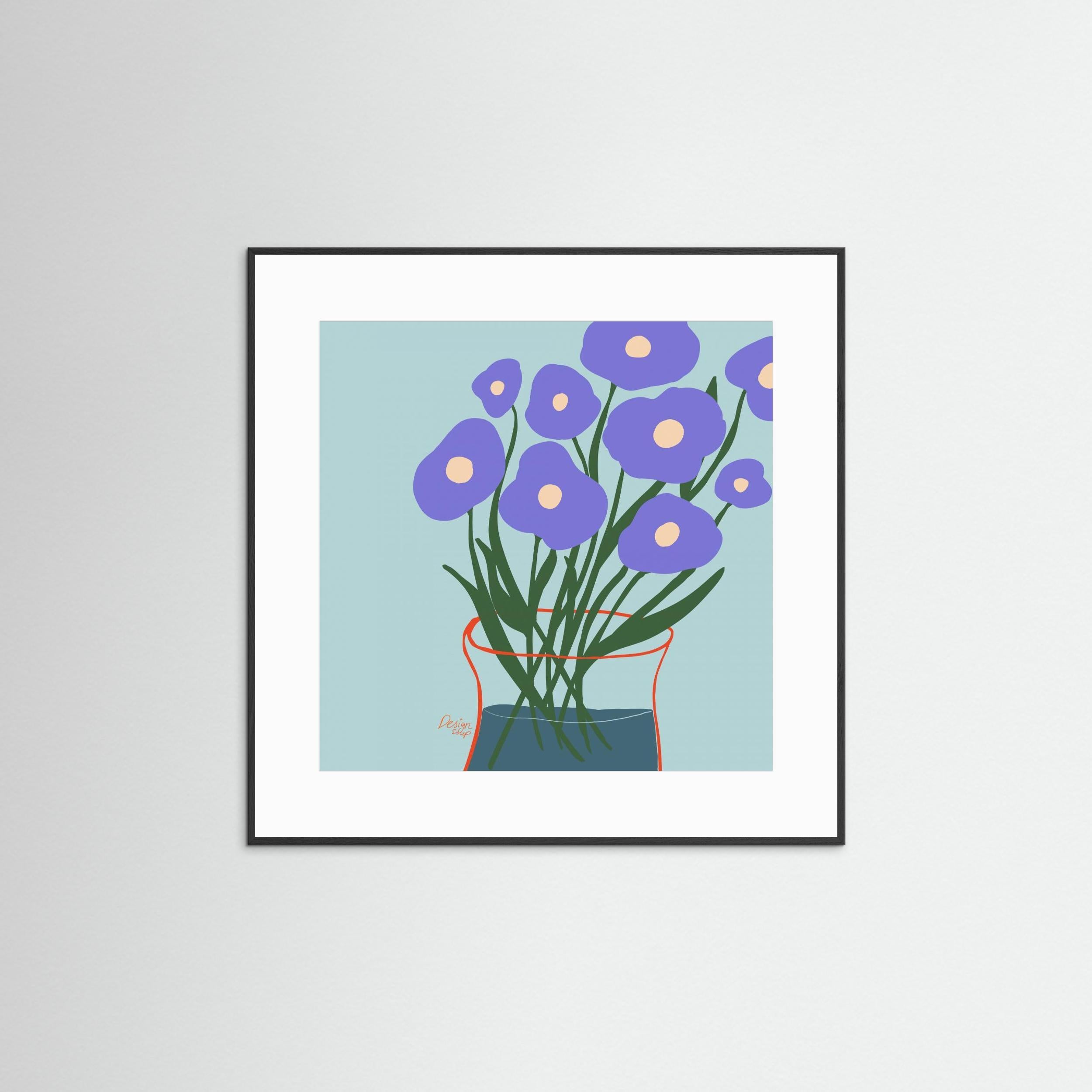 Purple Flowers by Alix Campbell