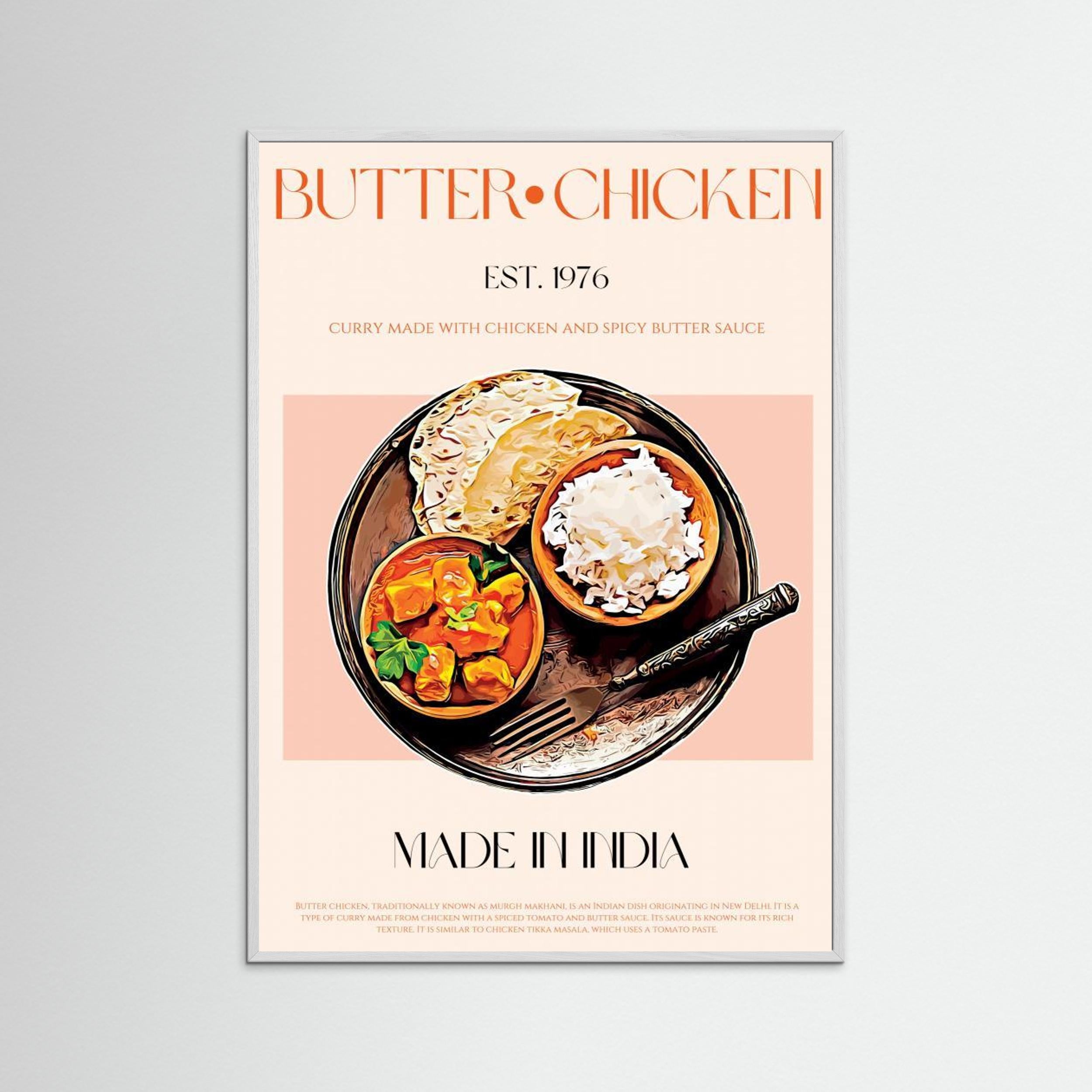 23ratiobutterchickenprint by Nazma Khokhar