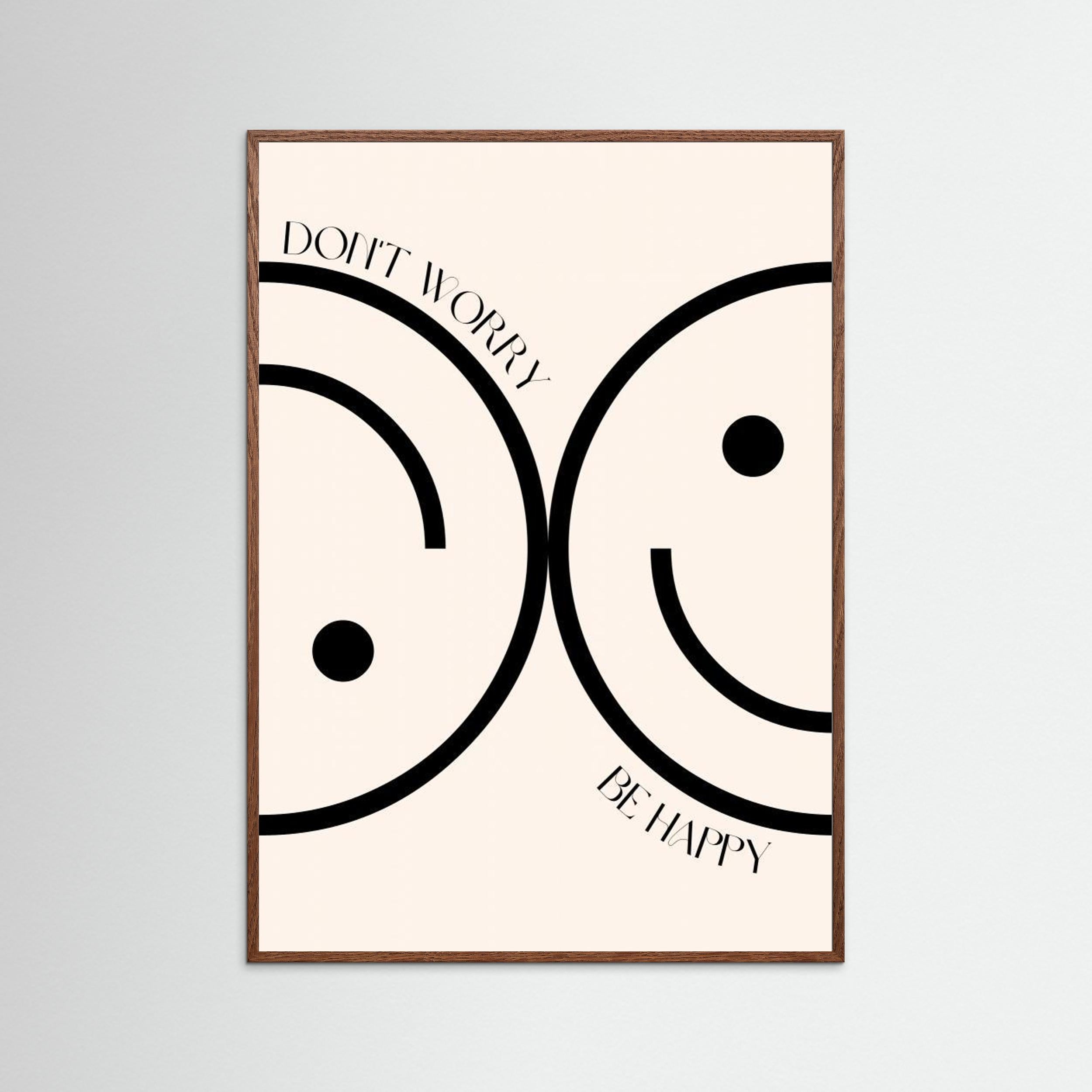 Don't Worry, Be Happy Print by Nazma Khokhar