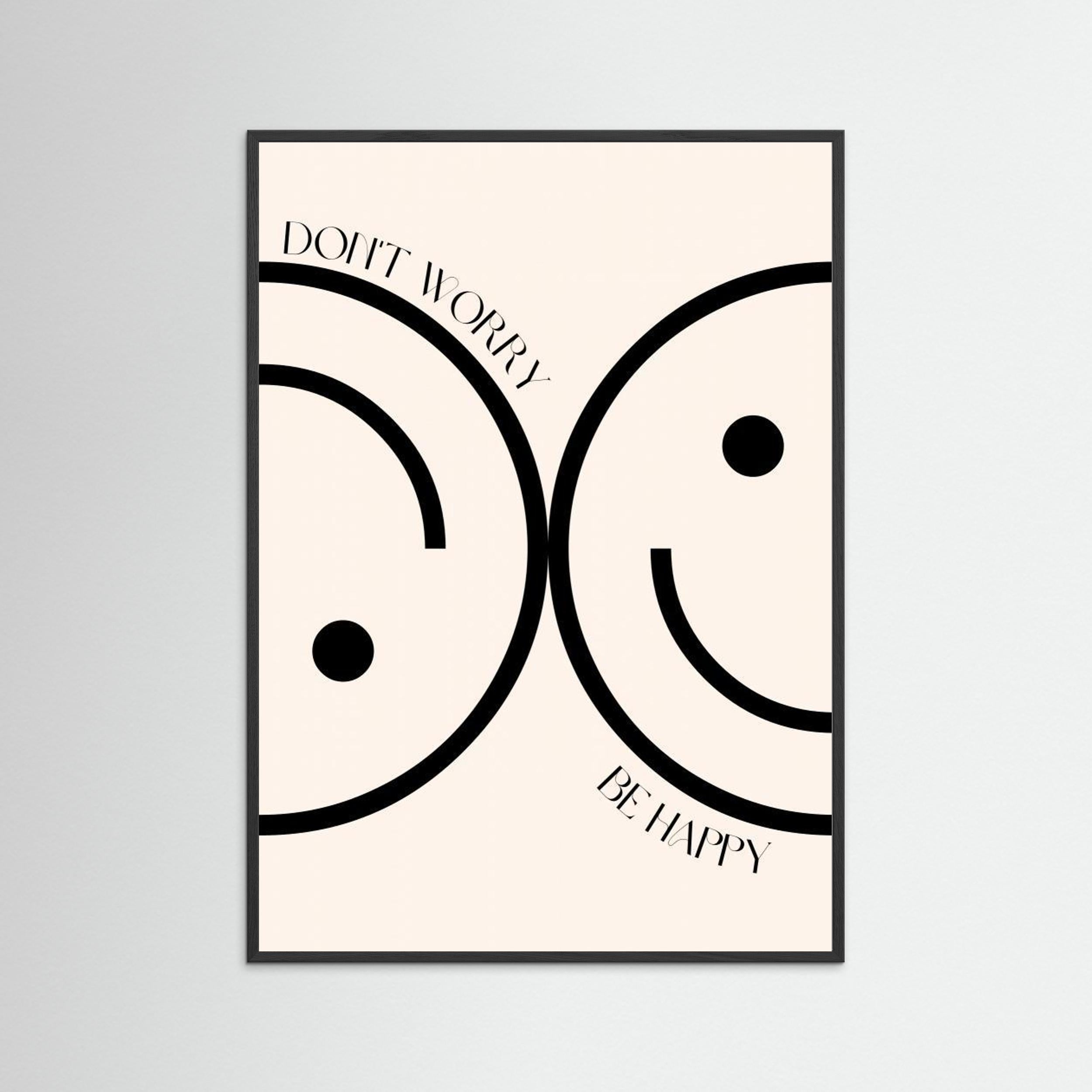 Don't Worry, Be Happy Print by Nazma Khokhar