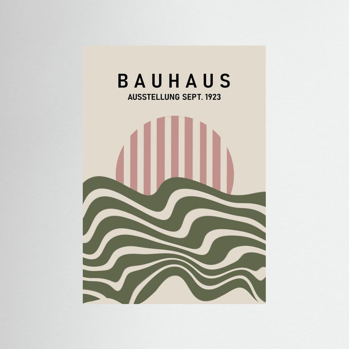 Bauhaus Monstera Green and Pink by Sannel Larson