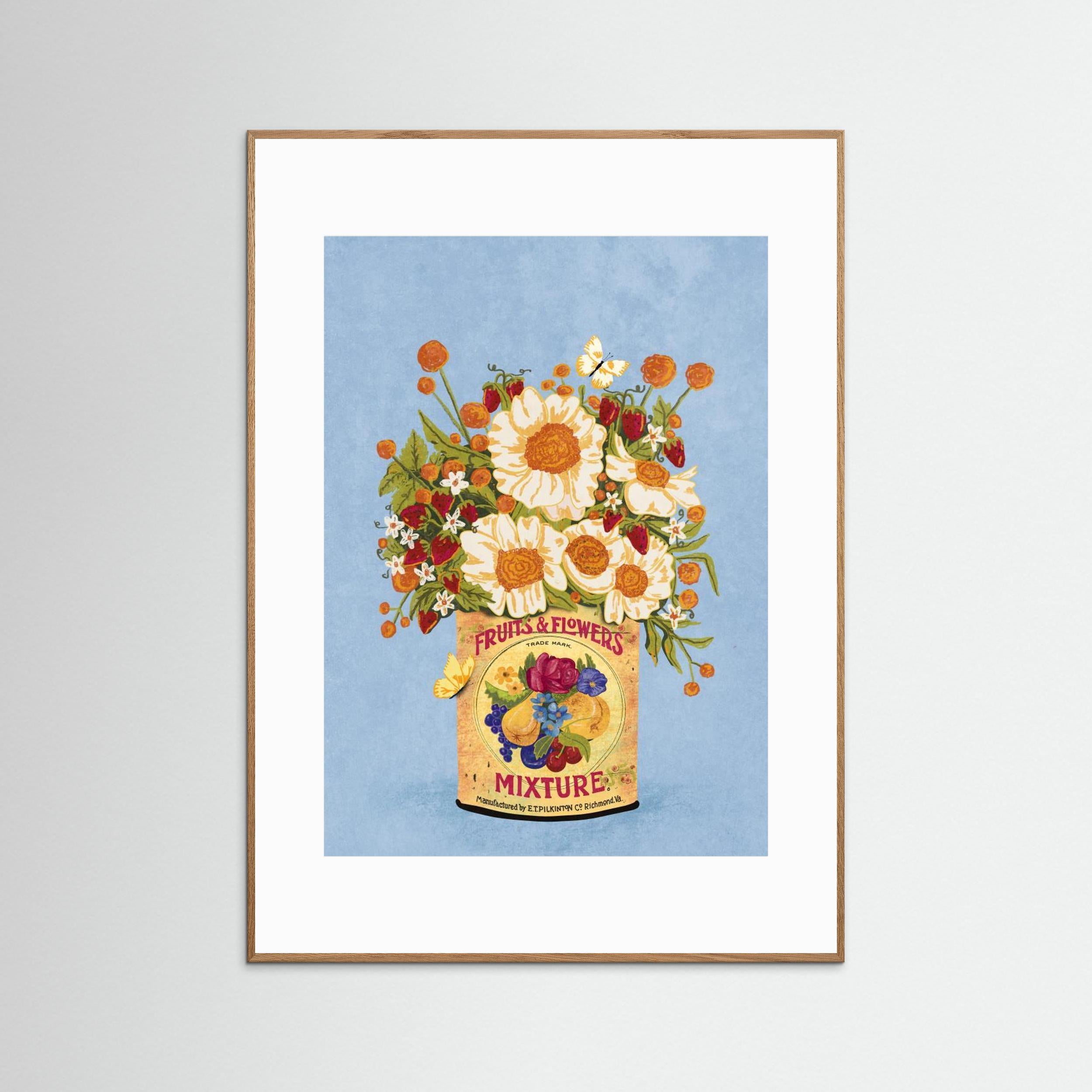 Flowers In a Vintage Tea Can by Raissa Oltmanns