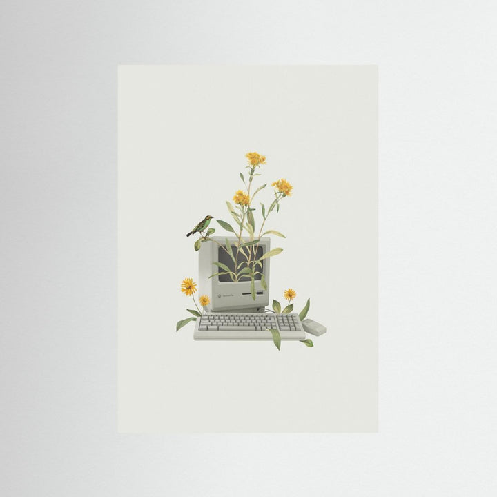 Floral vintage computer by Frida Floral Studio