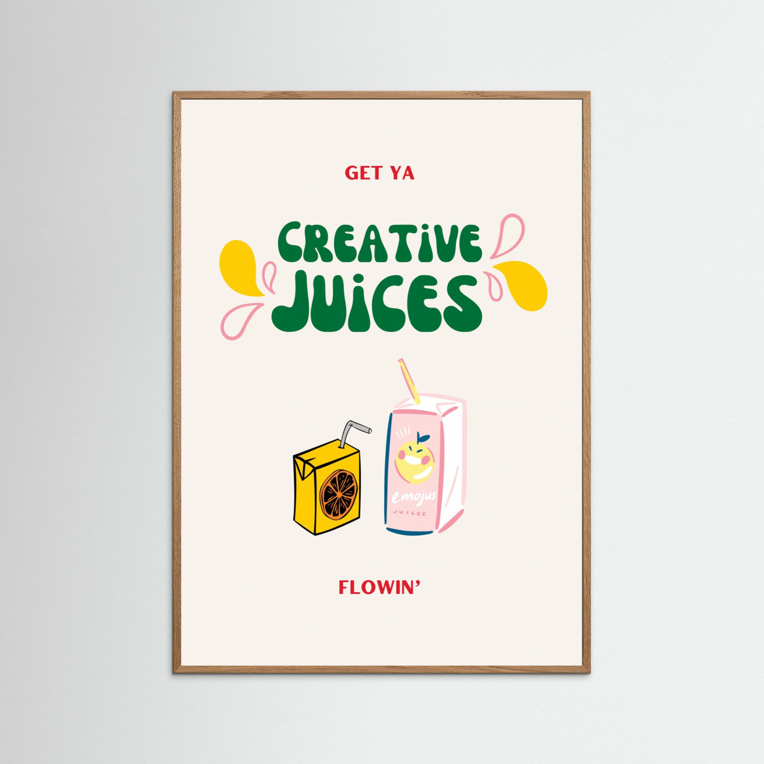 Creative Juices Print by Nazma Khokhar