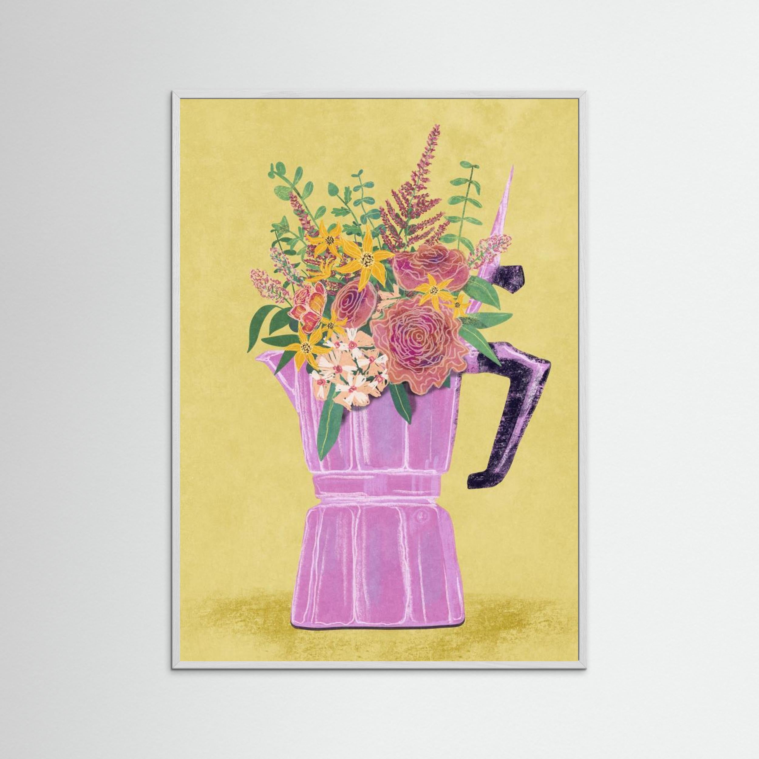 Espresso Maker with Flowers by Raissa Oltmanns