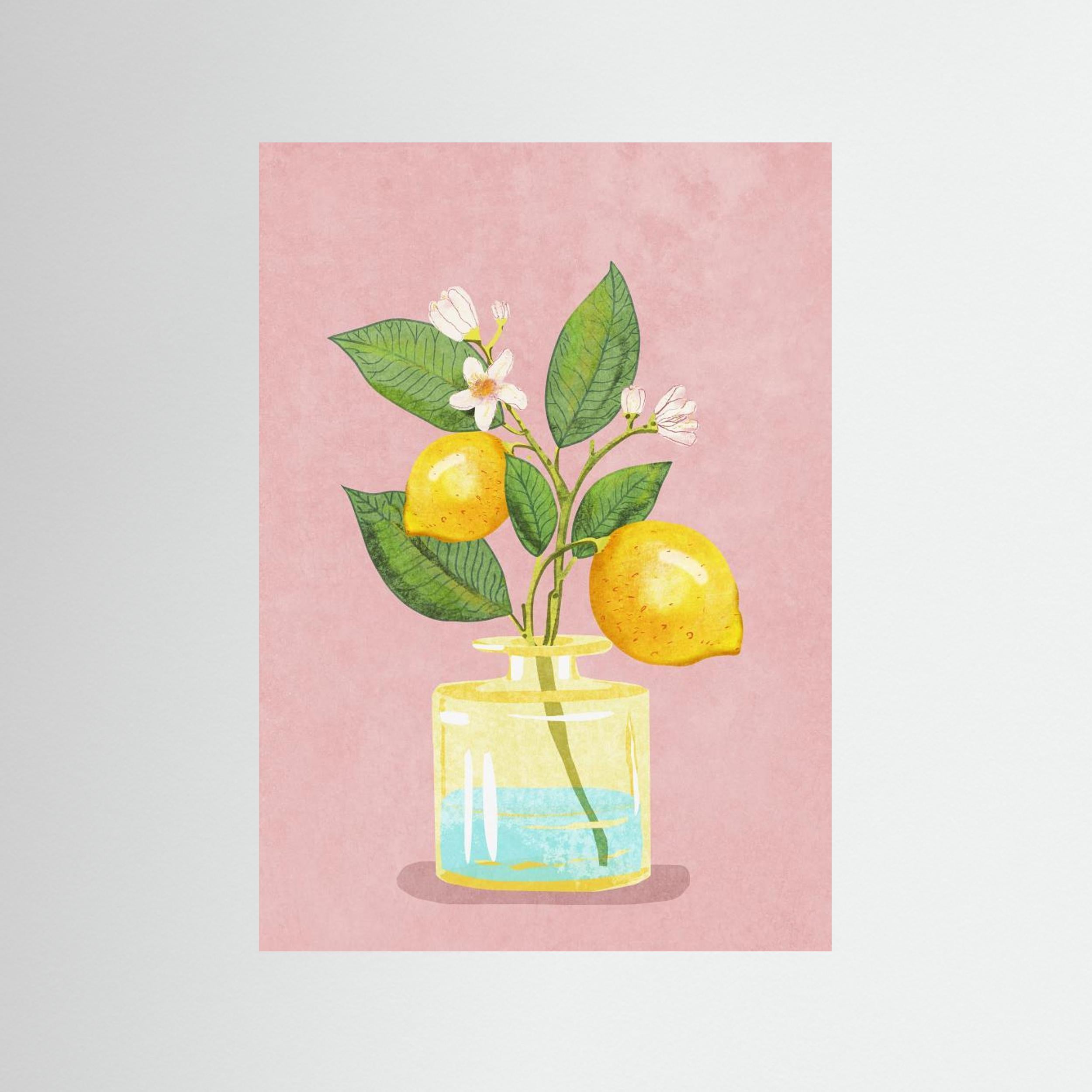 Lemon Bunch In Vase by Raissa Oltmanns