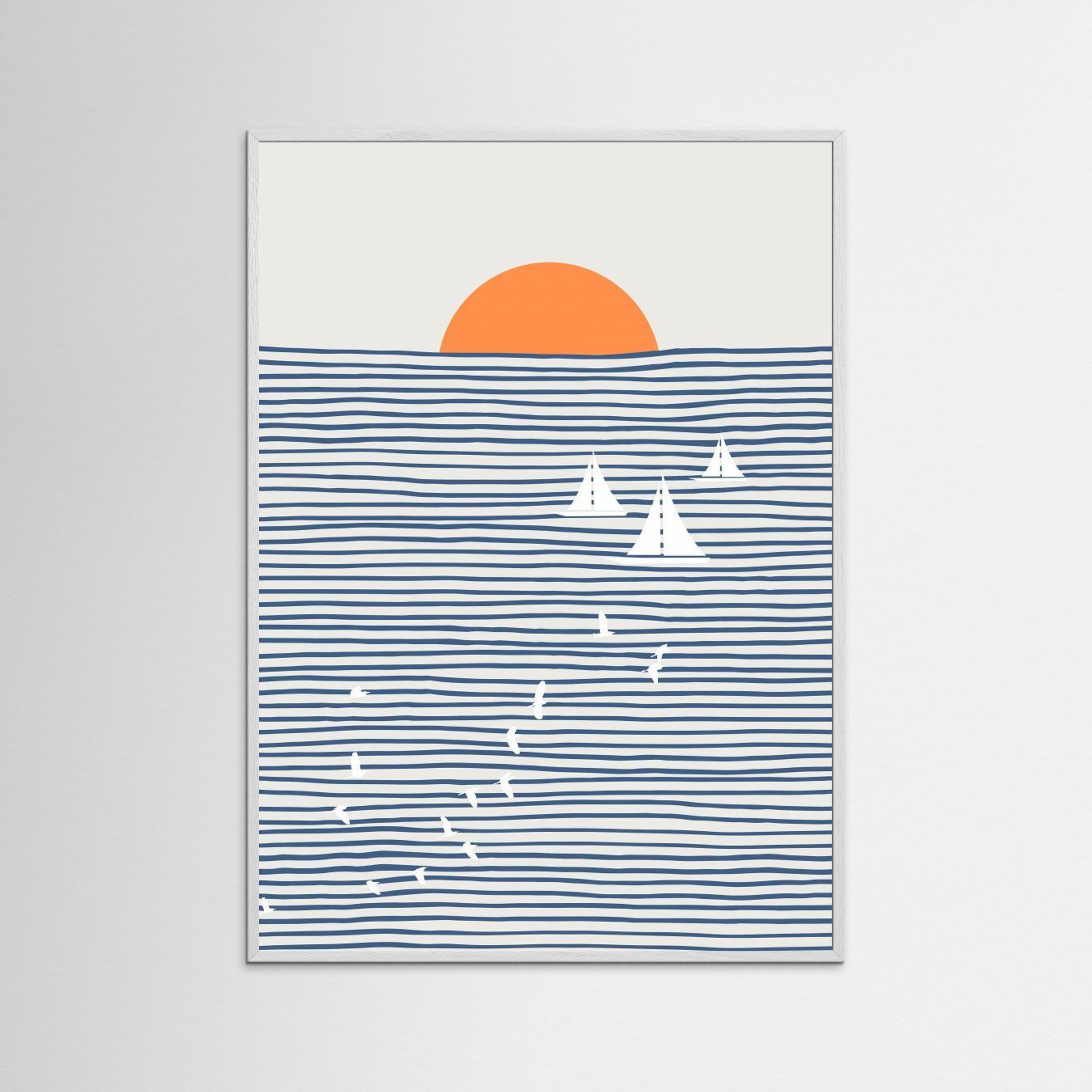 Three White Sails by Little Dean