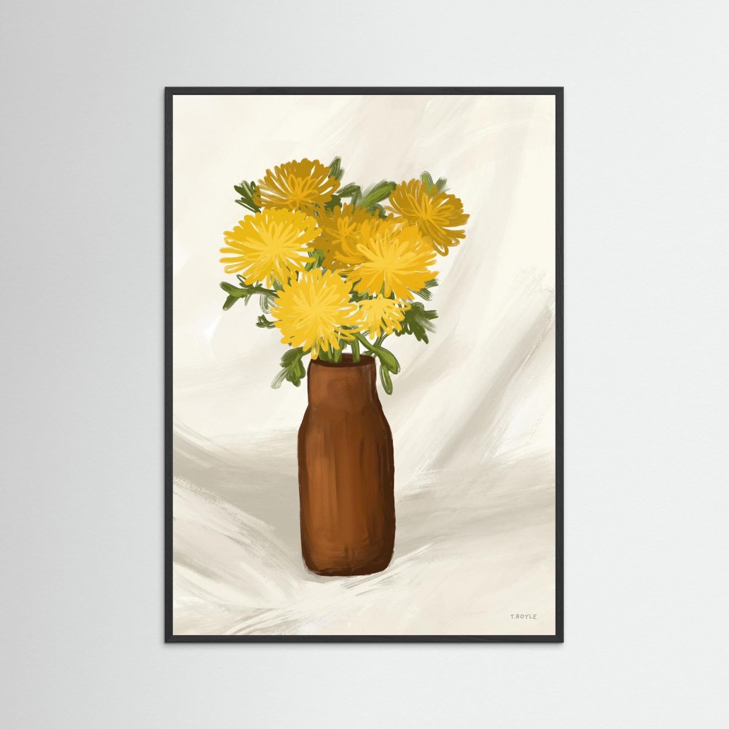 Vase of Flowers in Yellow by Tara Royle