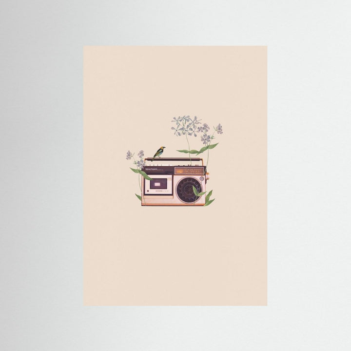 Floral vintage radio by Frida Floral Studio