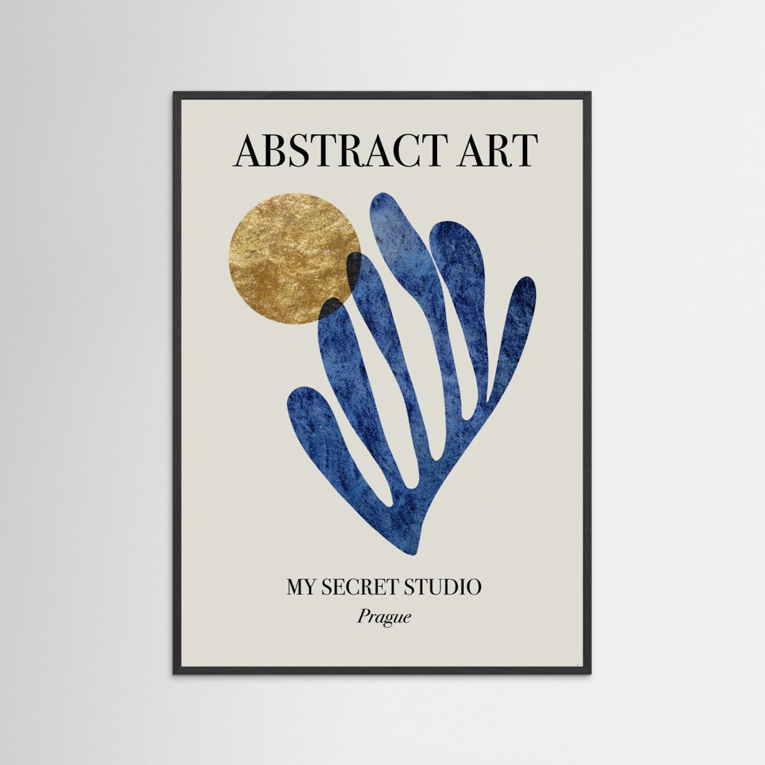 Abstract Blue Leaf by Anne Marie Volfova