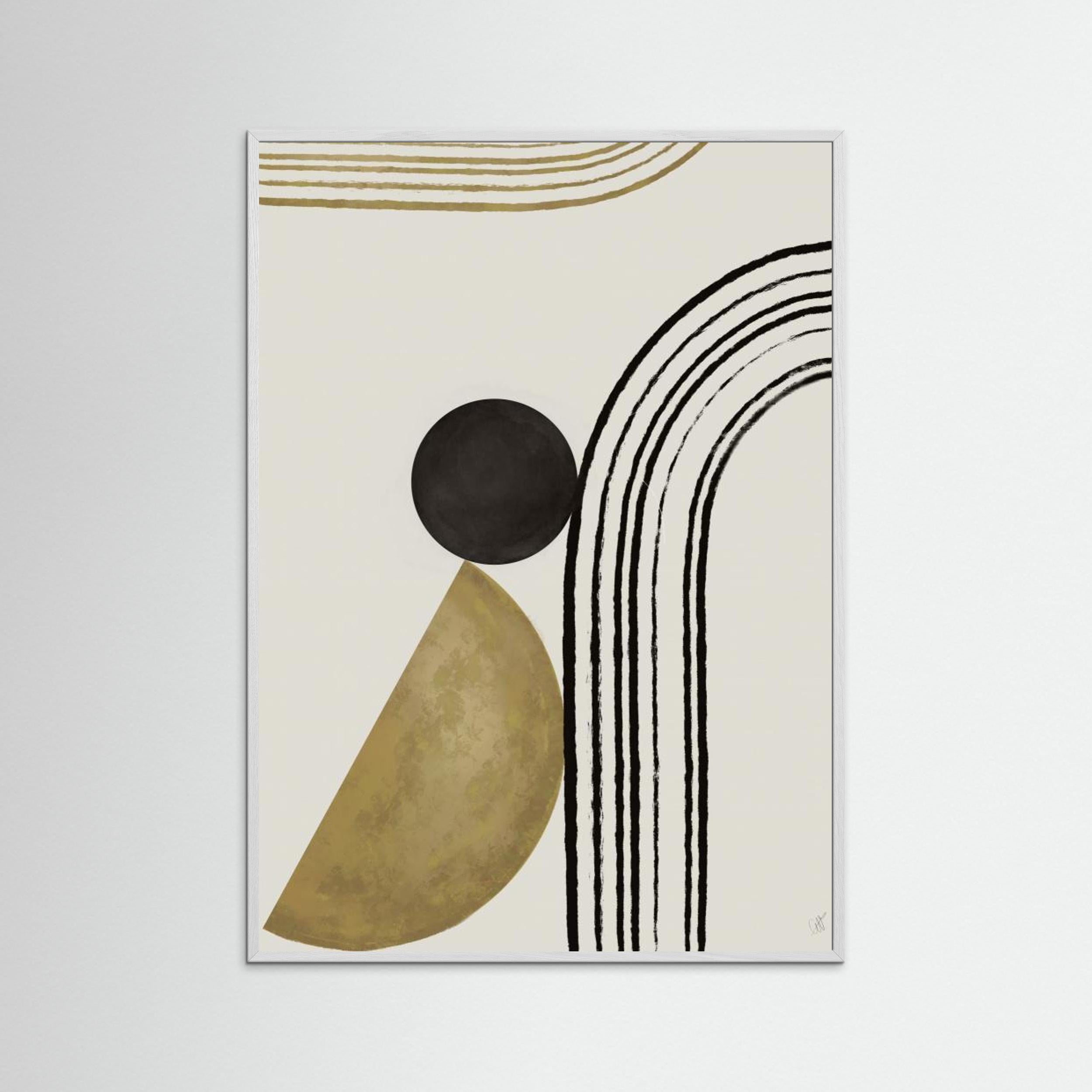 Scandi Gold Abstract by Anne Marie Volfova