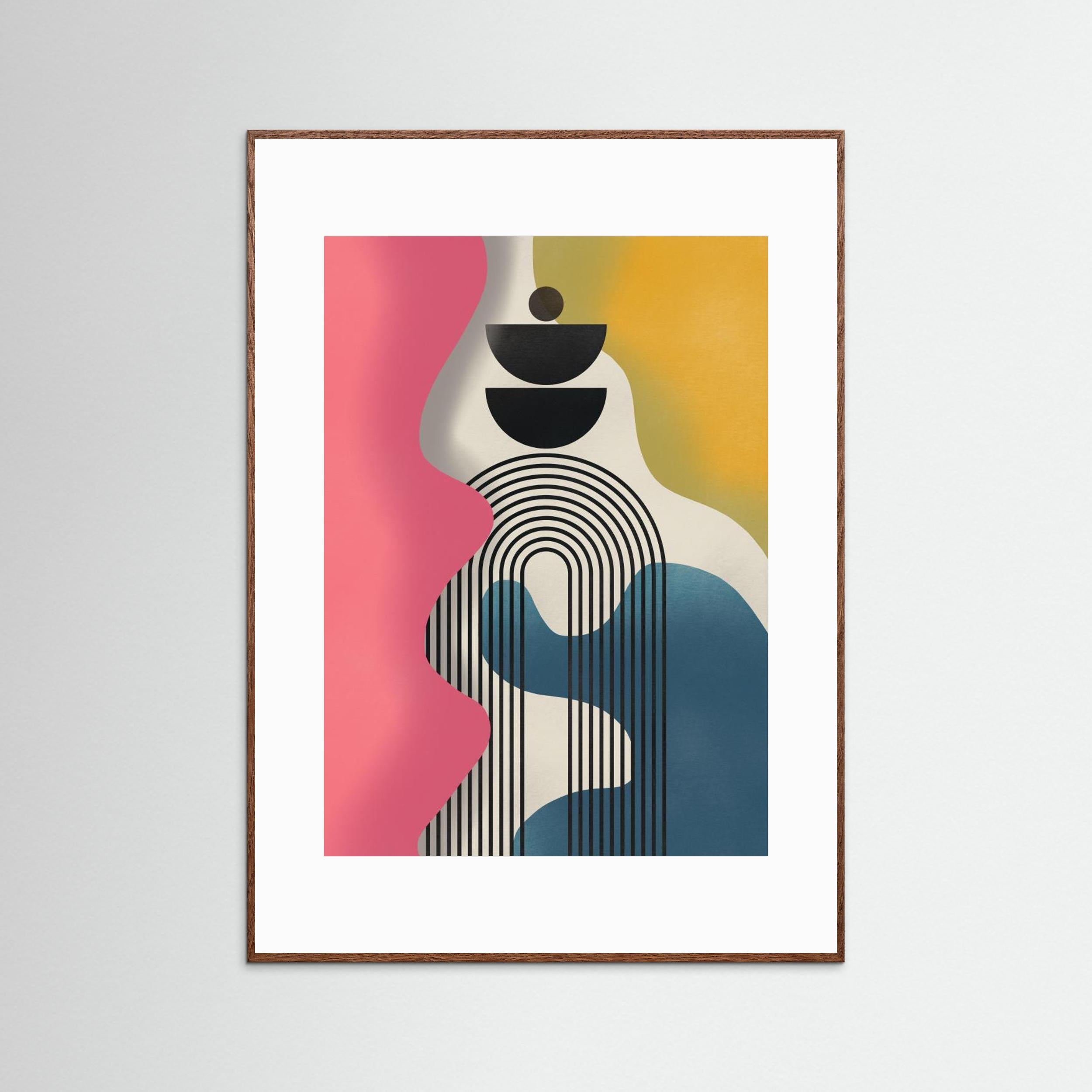 Mid Century Geometric Tricolor by Little Dean