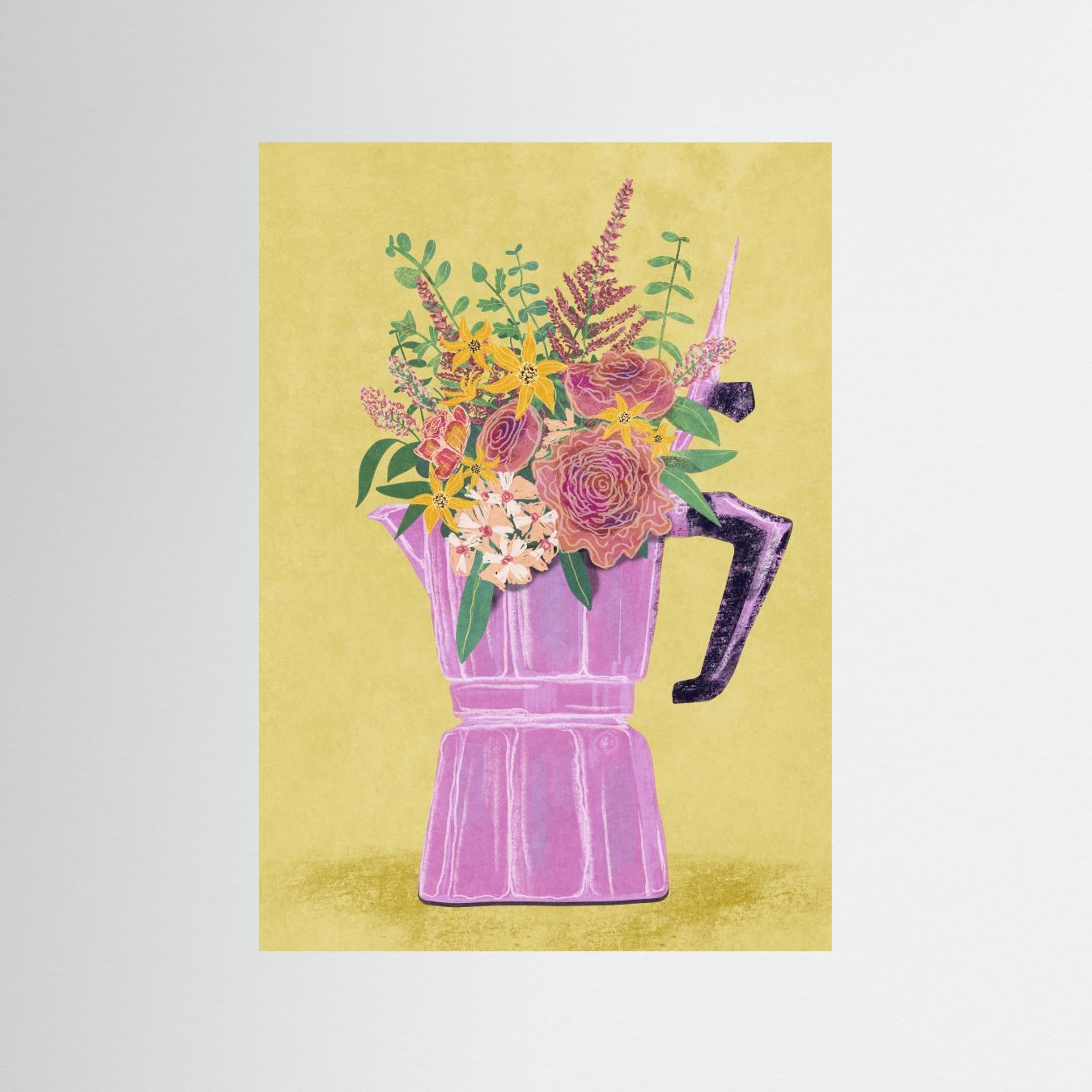 Espresso Maker with Flowers by Raissa Oltmanns