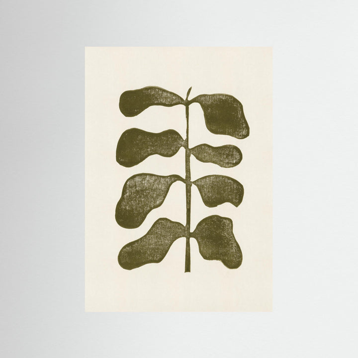 Linocut Plant by Alisa Galitsyna - Fine Art Paper Print - dreamtprint.art - 14 x 21 cm / 5 x 8″ (A5)