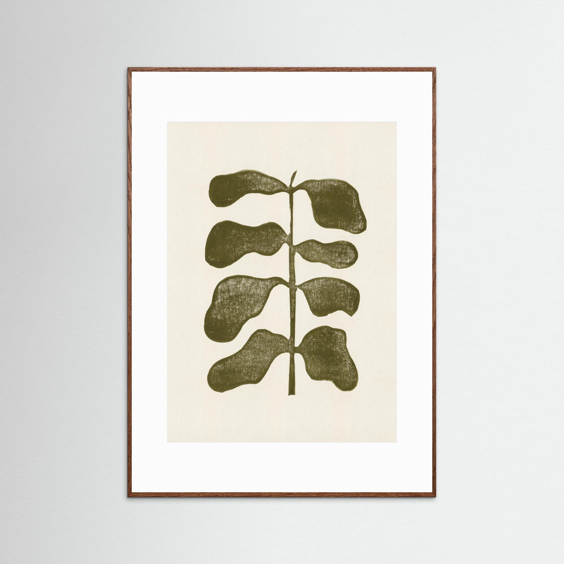 Linocut Plant by Alisa Galitsyna - Fine Art Paper Print - dreamtprint.art - 14 x 21 cm / 5 x 8″ (A5)