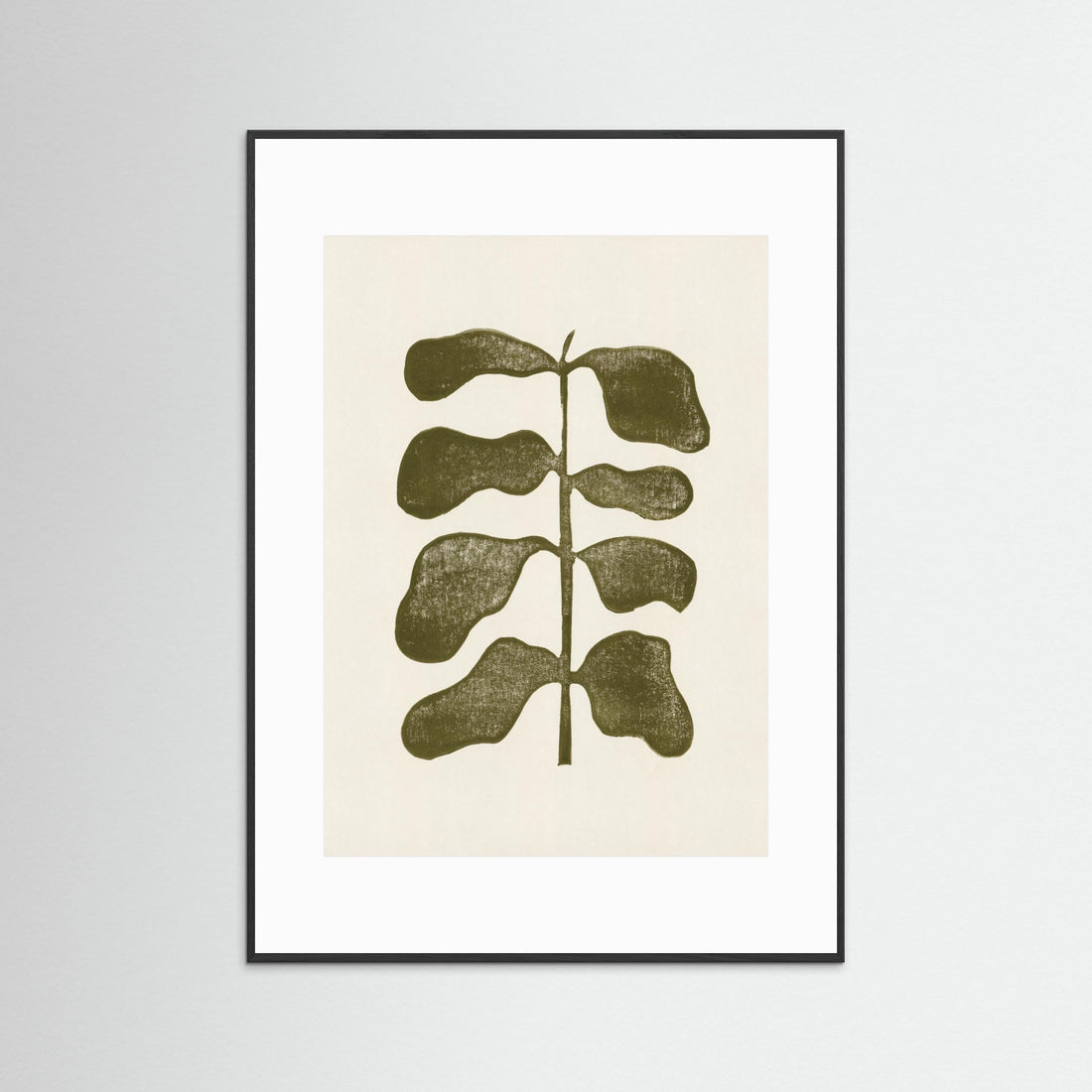 Linocut Plant by Alisa Galitsyna - Fine Art Paper Print - dreamtprint.art - 14 x 21 cm / 5 x 8″ (A5)