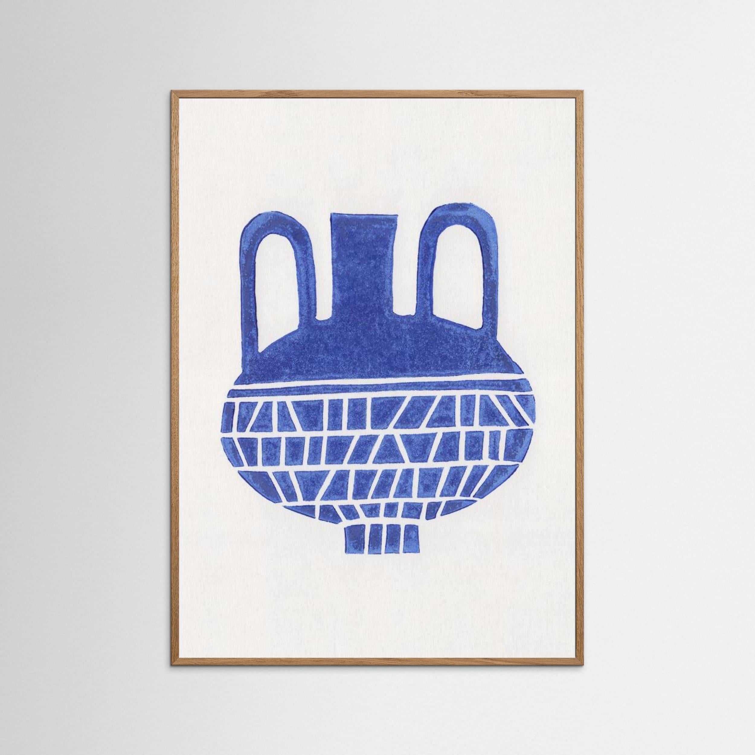Linocut Vase 6 by Alisa Galitsyna - Fine Art Paper Print - dreamtprint.art - 14 x 21 cm / 5 x 8″ (A5)