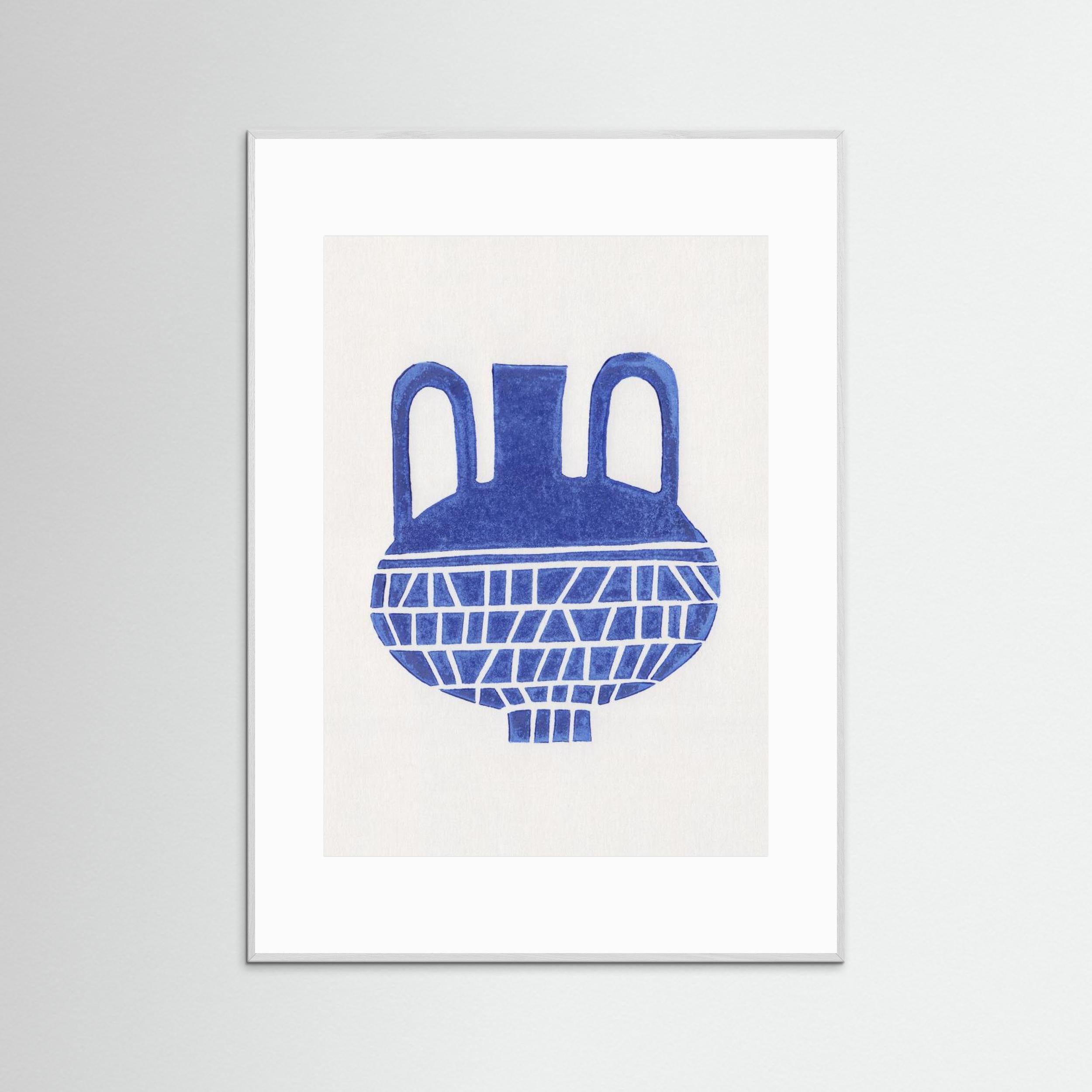 Linocut Vase 6 by Alisa Galitsyna - Fine Art Paper Print - dreamtprint.art - 14 x 21 cm / 5 x 8″ (A5)