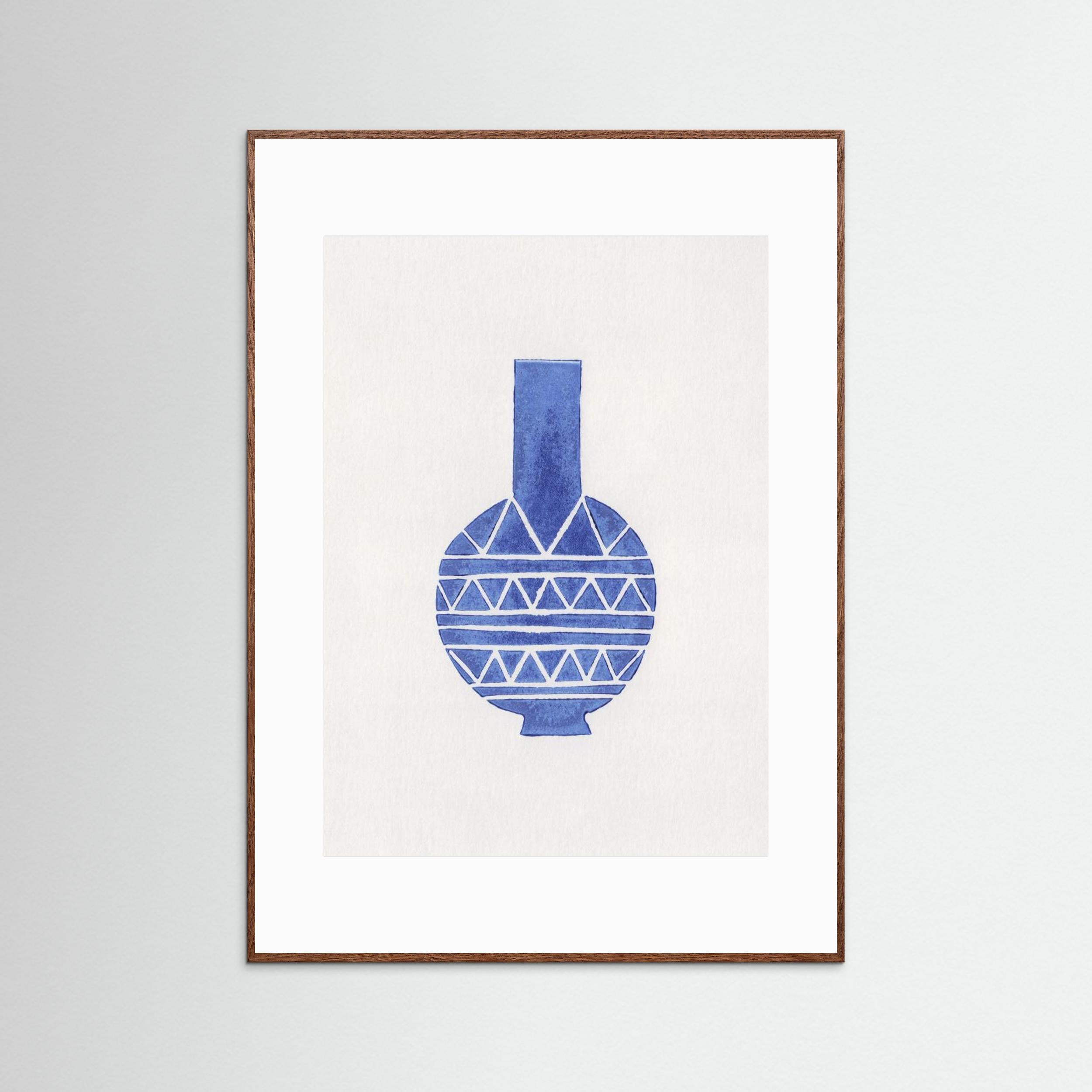 Linocut Vase 8 by Alisa Galitsyna - Fine Art Paper Print - dreamtprint.art - 14 x 21 cm / 5 x 8″ (A5)