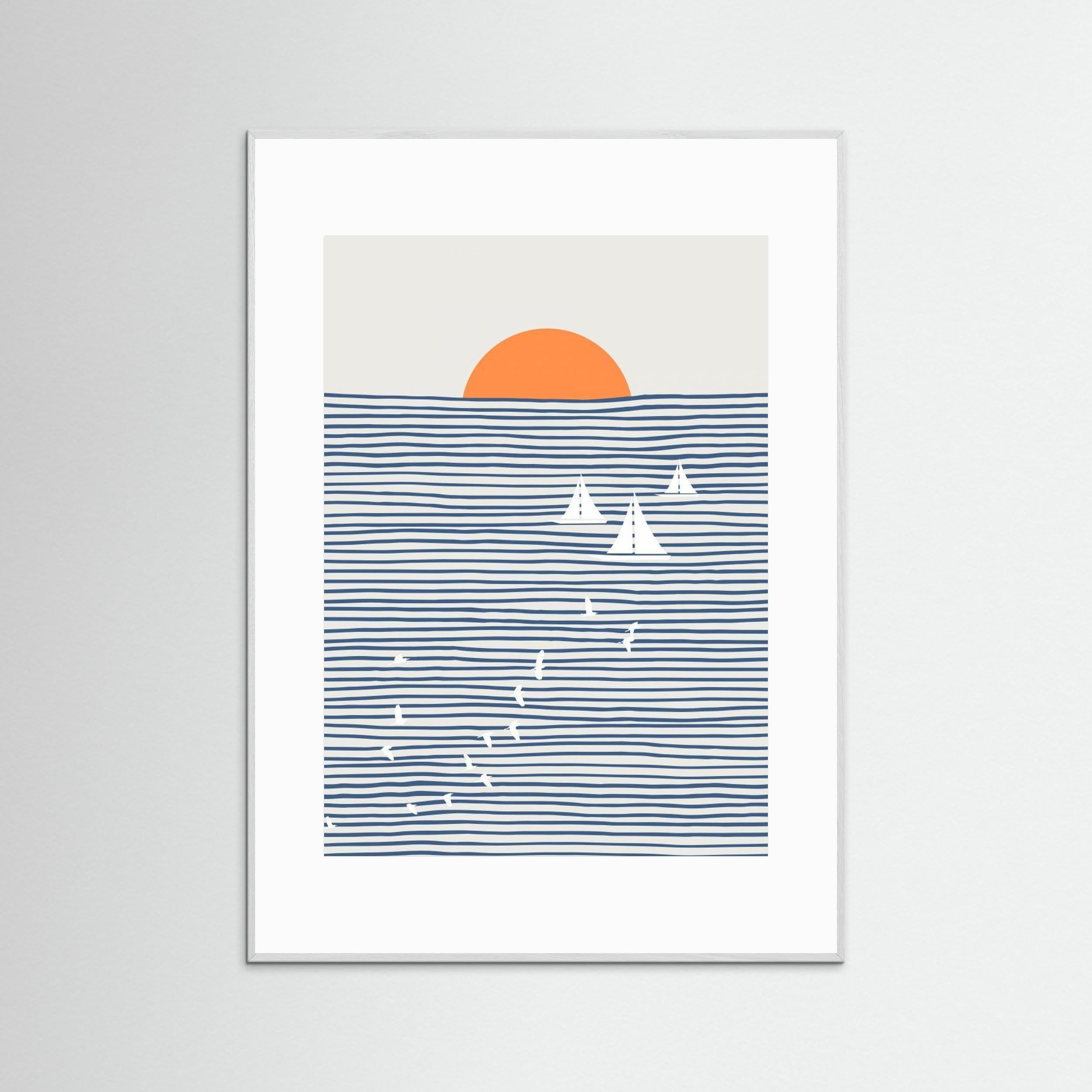 Three White Sails by Little Dean