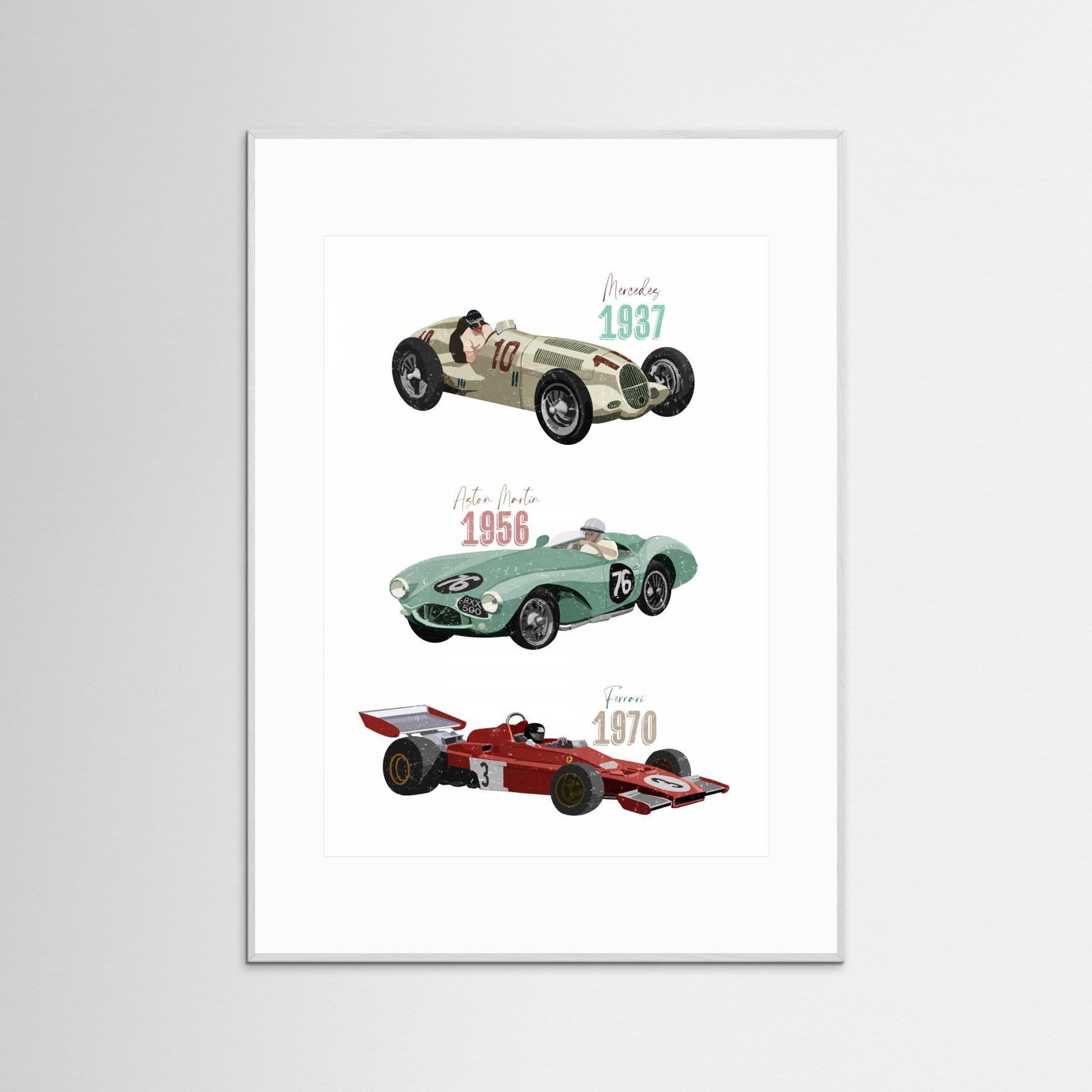 Vintage Racecars by Goed Blauw