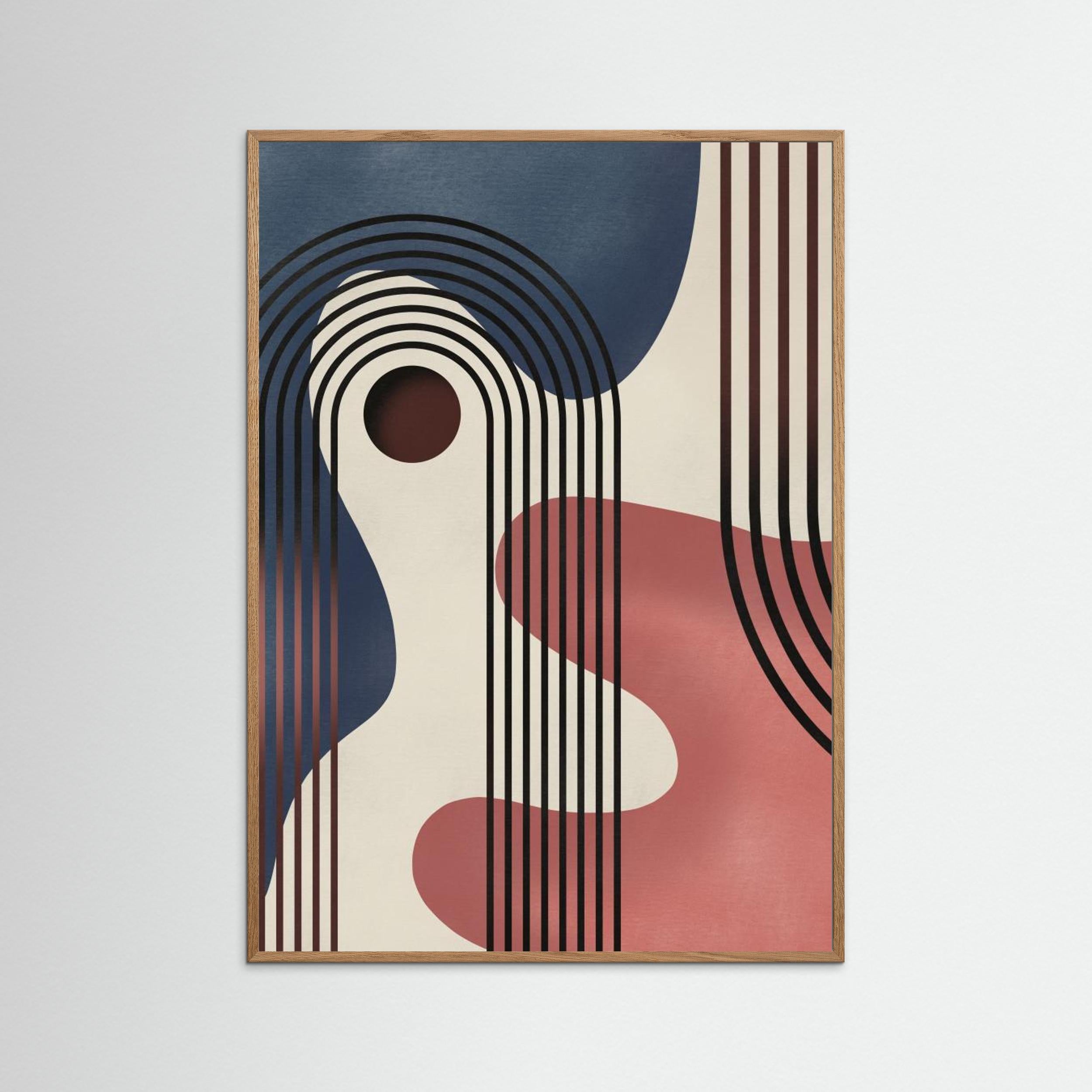 Mid Century Abstract Painting by Little Dean