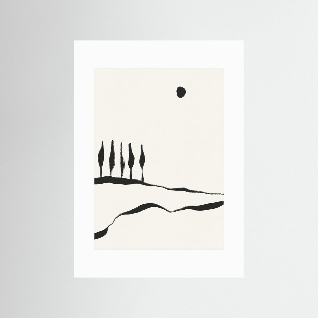 Minimal Line Landscape 1 by Alisa Galitsyna - Fine Art Paper Print - dreamtprint.art - 14 x 21 cm / 5 x 8″ (A5)