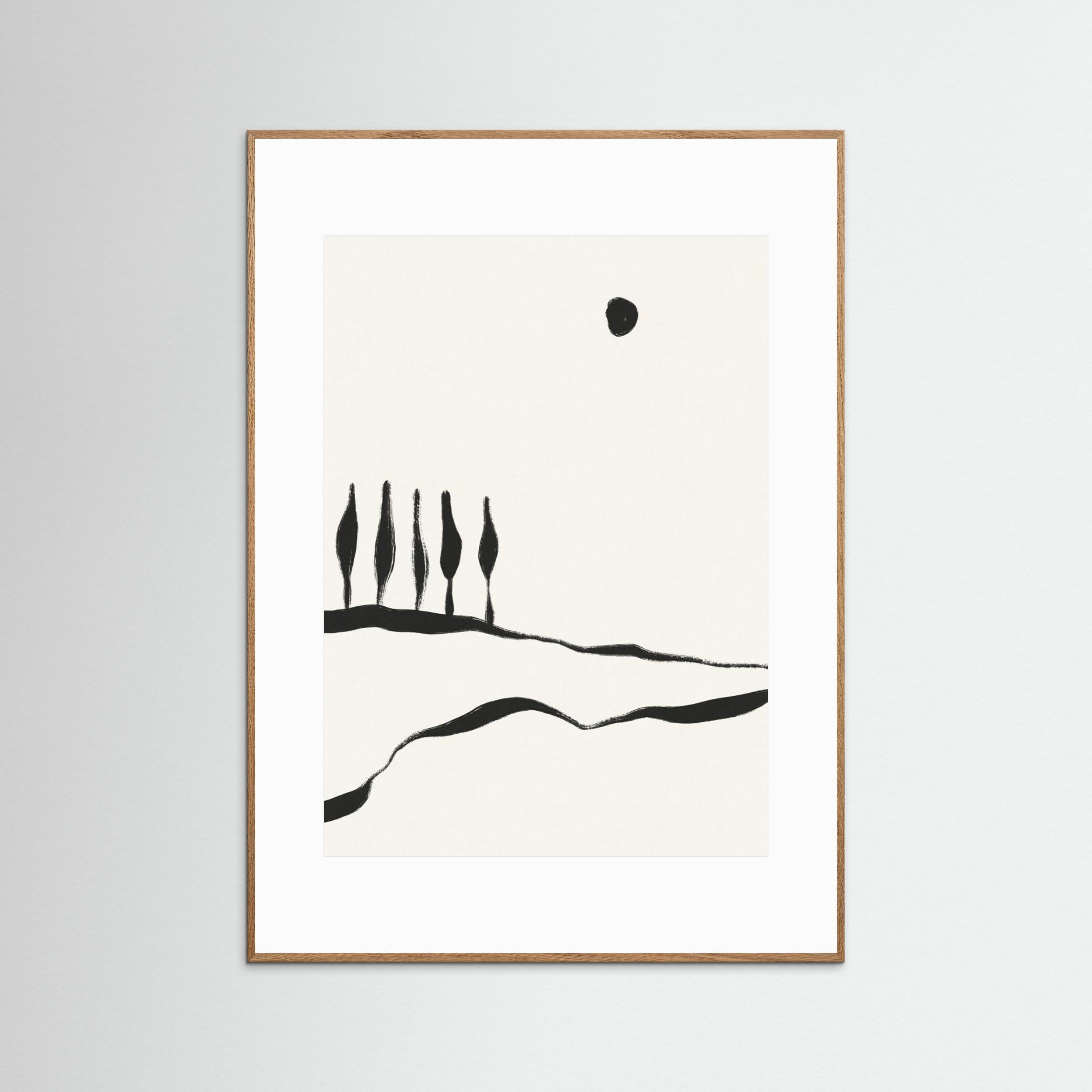 Minimal Line Landscape 1 by Alisa Galitsyna - Fine Art Paper Print - dreamtprint.art - 14 x 21 cm / 5 x 8″ (A5)