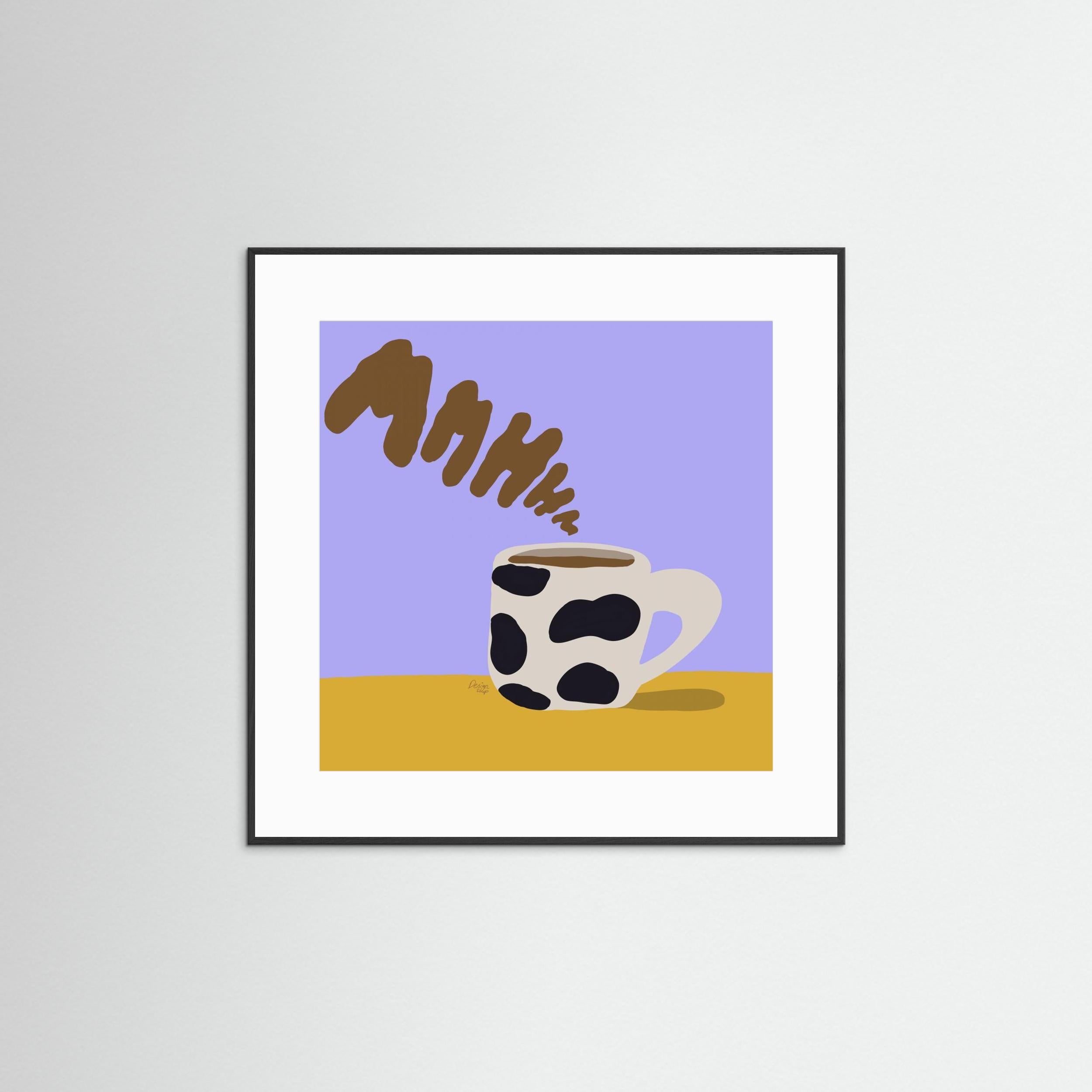 Mmhh Coffee by Alix Campbell - Fine Art Paper Print - dreamtprint.art - 50 x 50 cm / 19 x 19″
