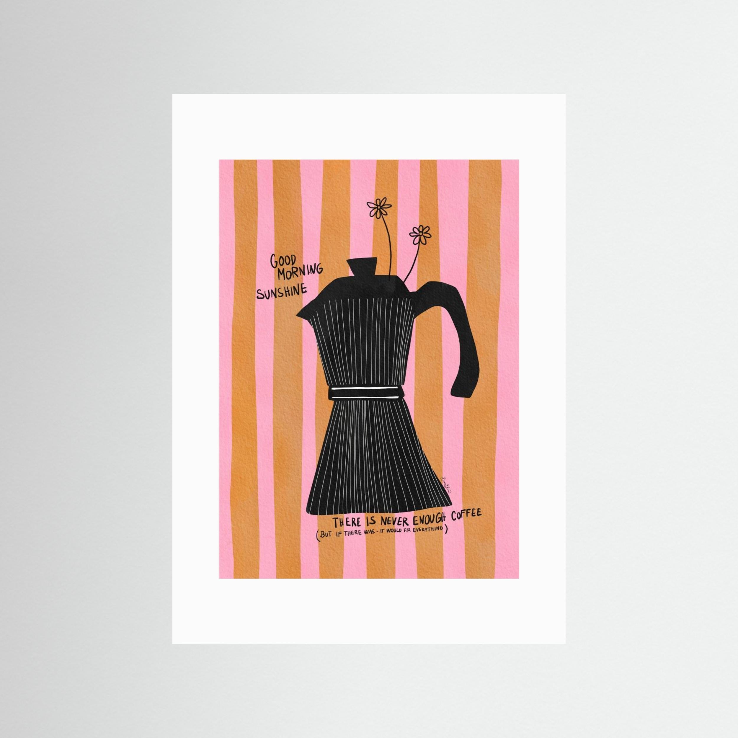 Mocca Coffee Sunshine by Baroo Bloom - Fine Art Paper Print - dreamtprint.art - 14 x 21 cm / 5 x 8″ (A5)