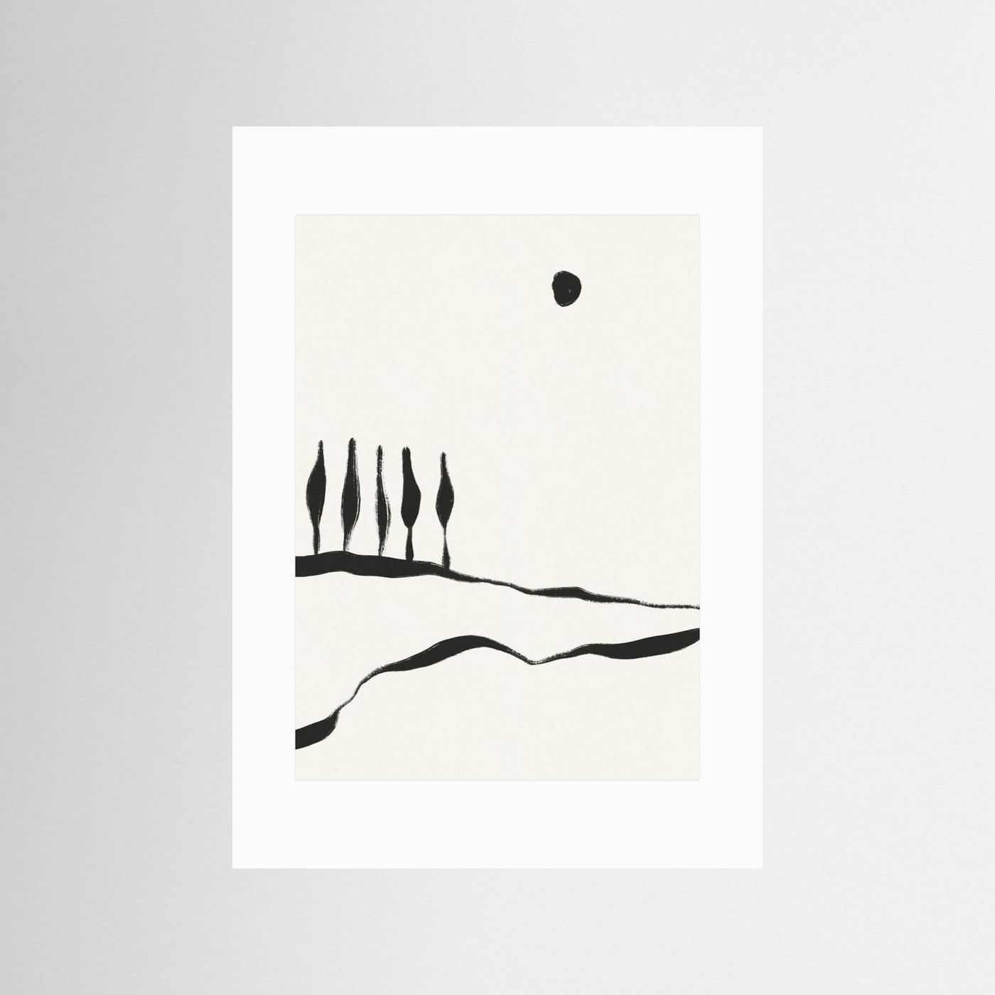 Minimal Line Landscape #1 by Alisa Galitsyna