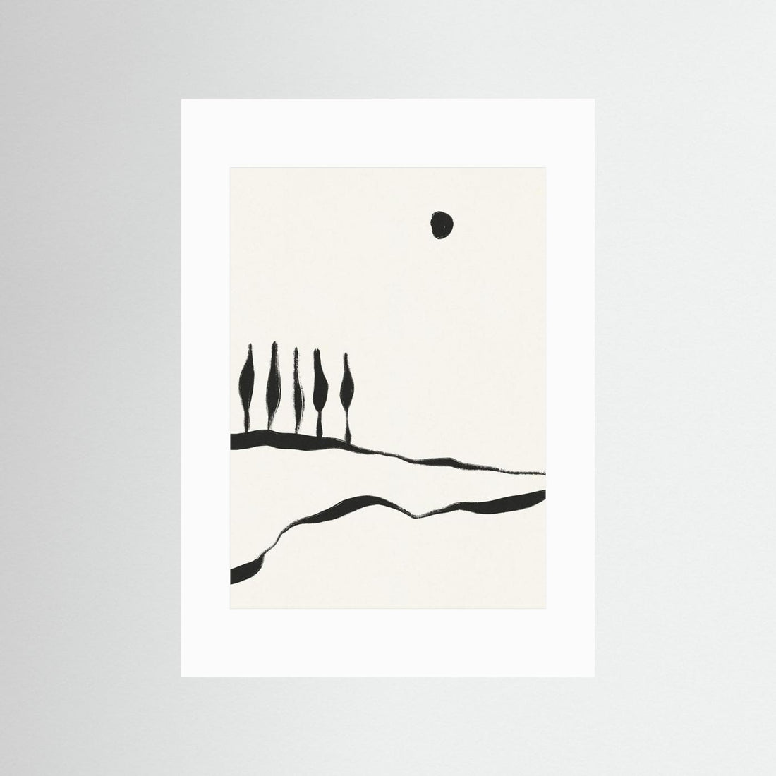 Minimal Line Landscape #1 by Alisa Galitsyna