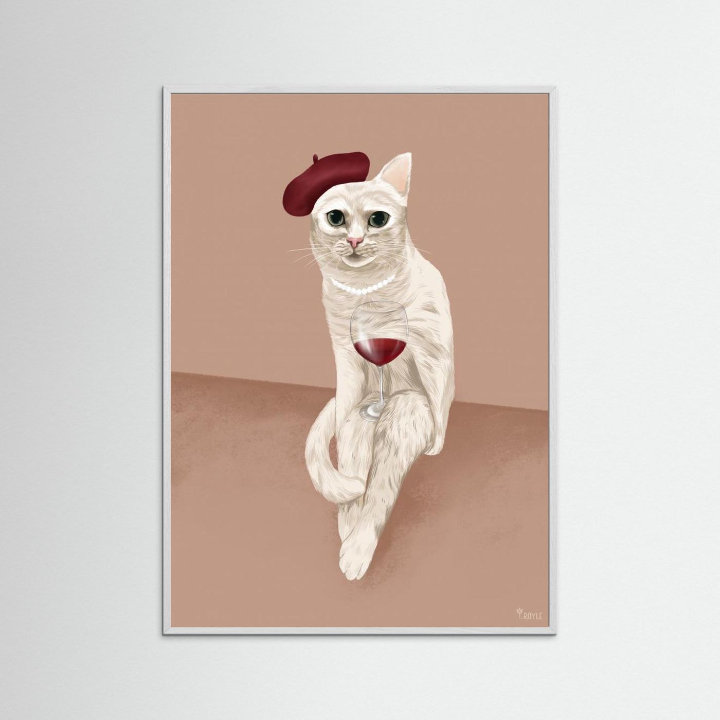 Classy Wine Cat by Tara Royle