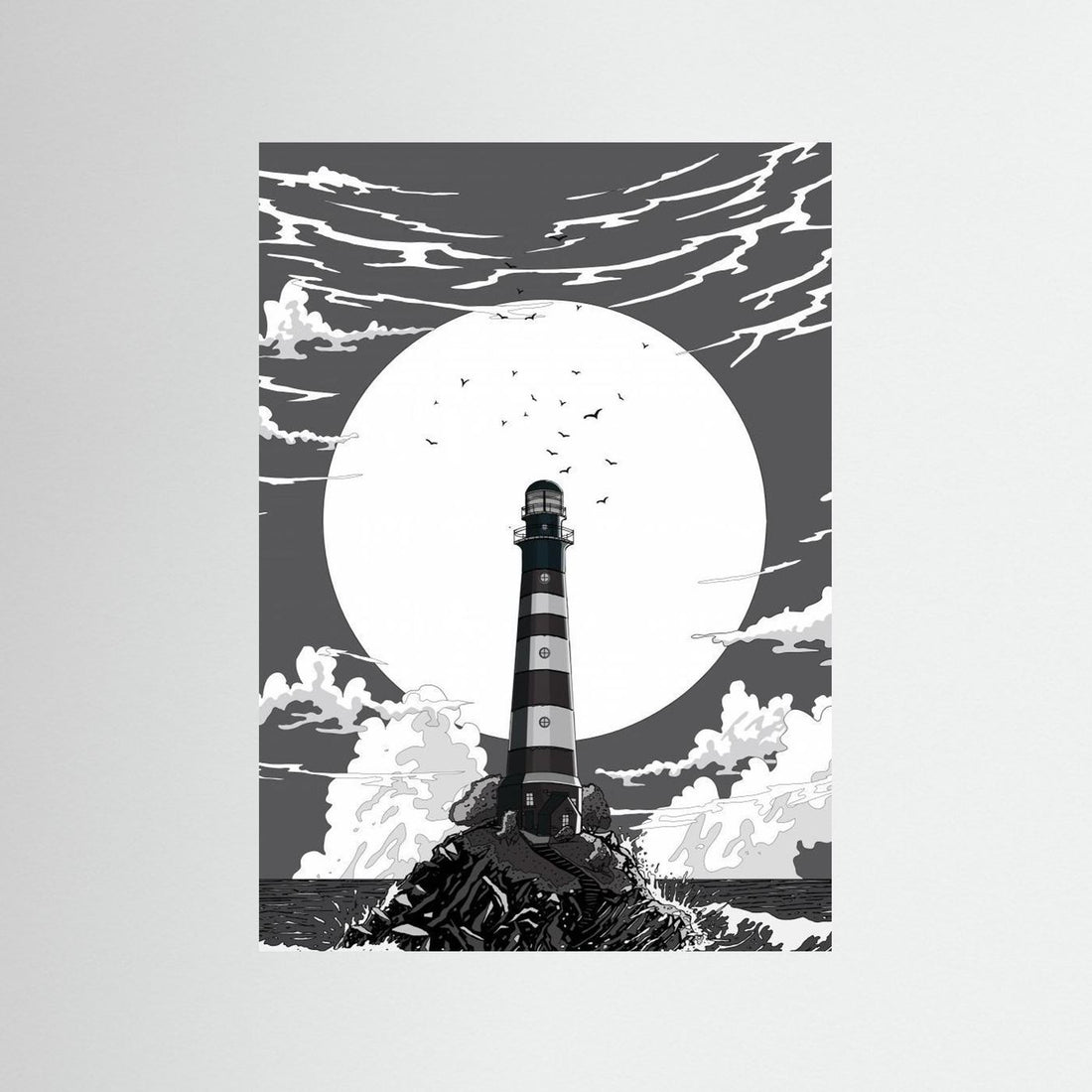 Lighthouse Black and White by Nicholas