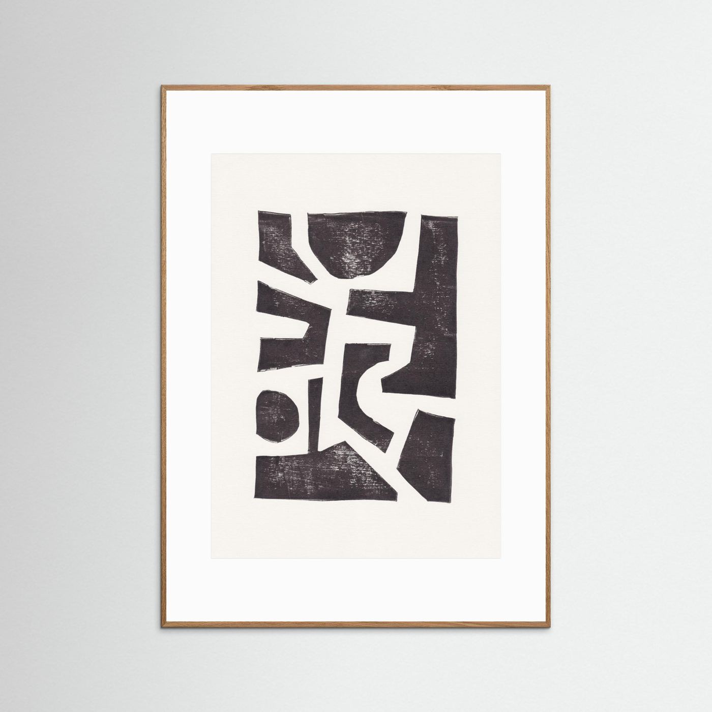 Linocut Abstract #5 by Alisa Galitsyna