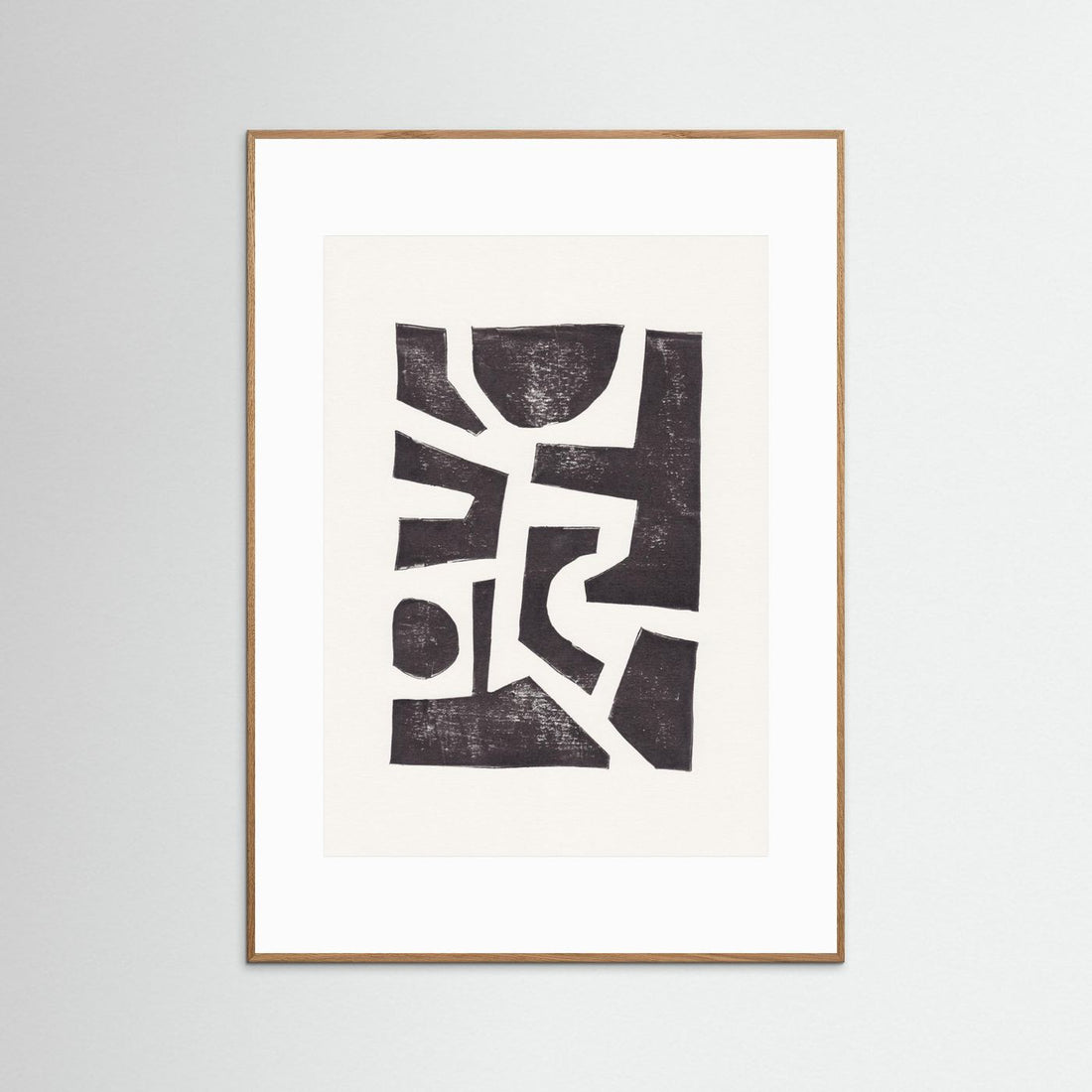 Linocut Abstract #5 by Alisa Galitsyna