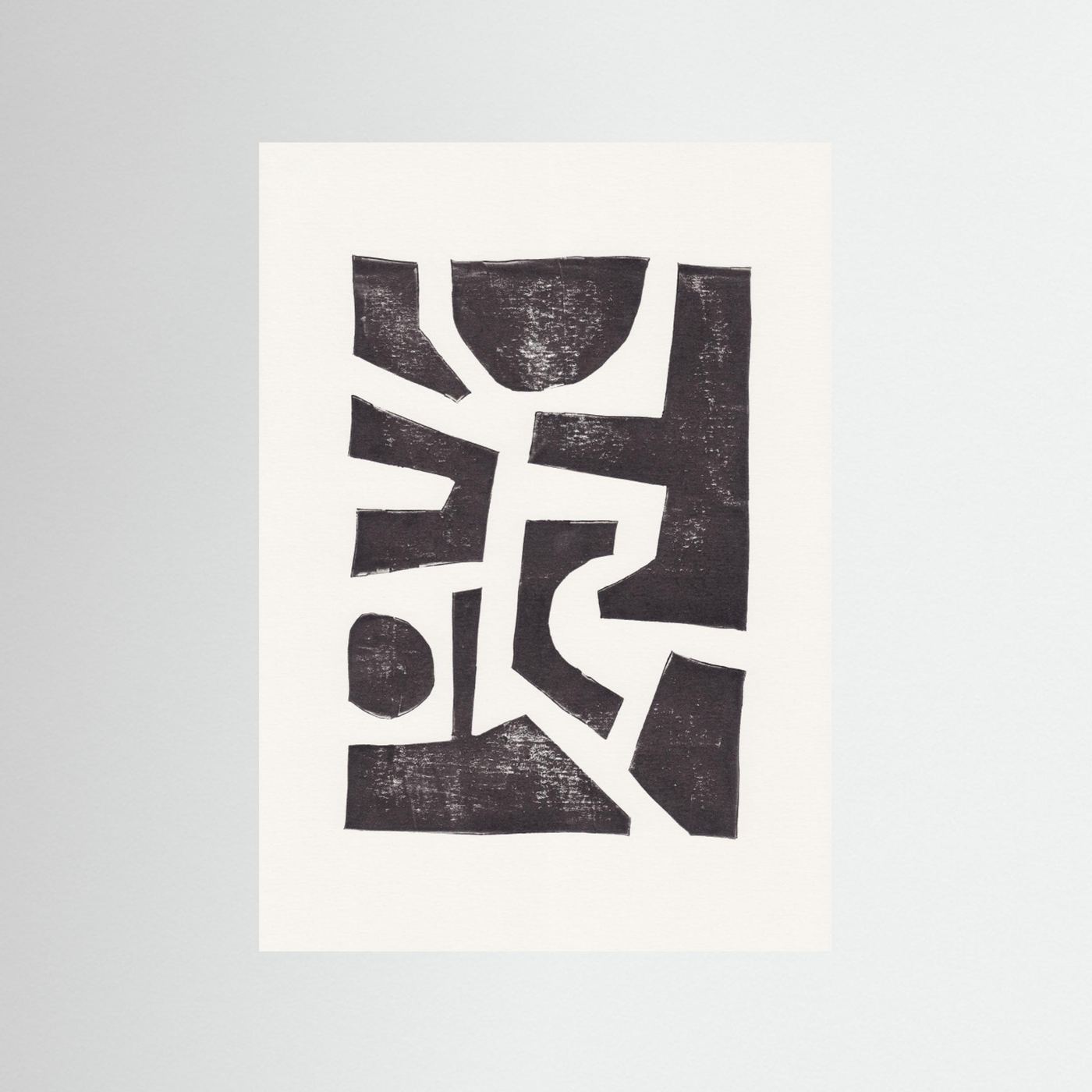 Linocut Abstract #5 by Alisa Galitsyna