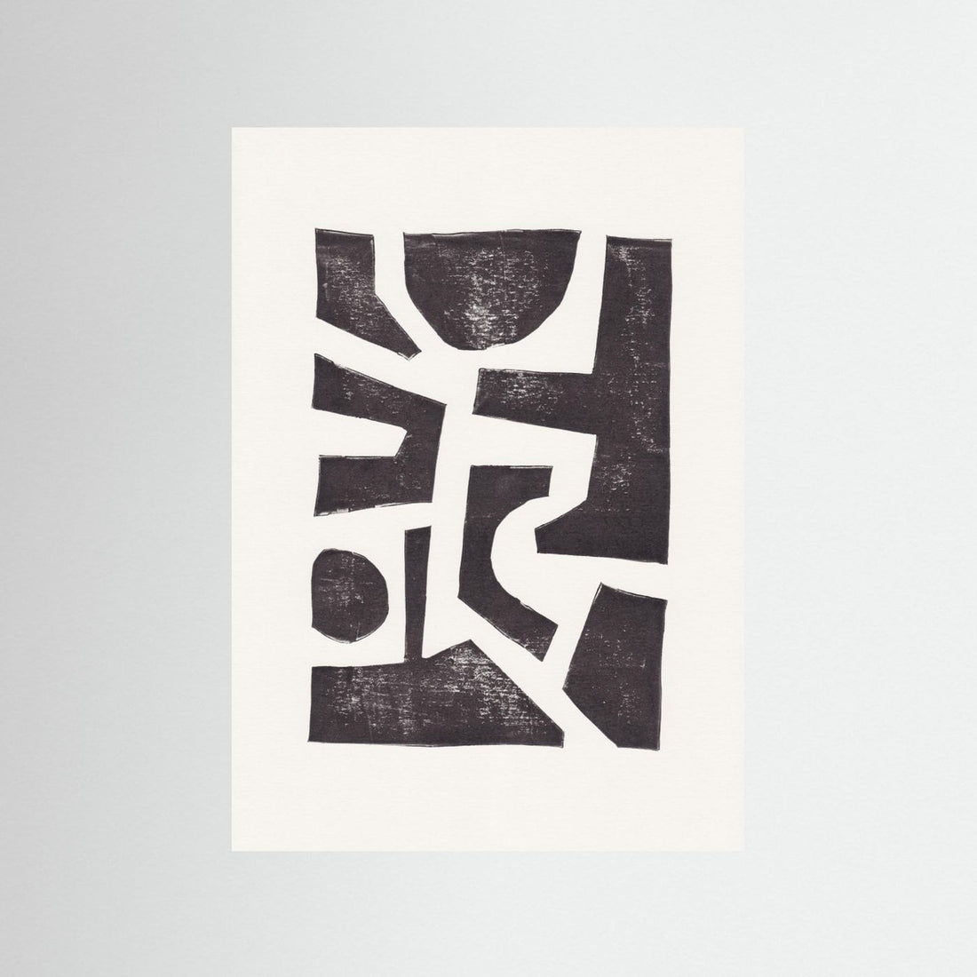 Linocut Abstract #5 by Alisa Galitsyna