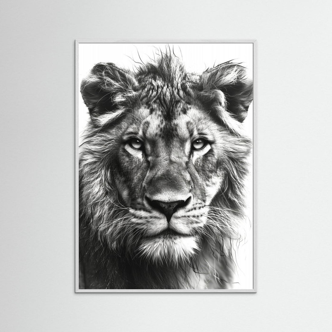 Lion Black and White by Justyna Jaszke