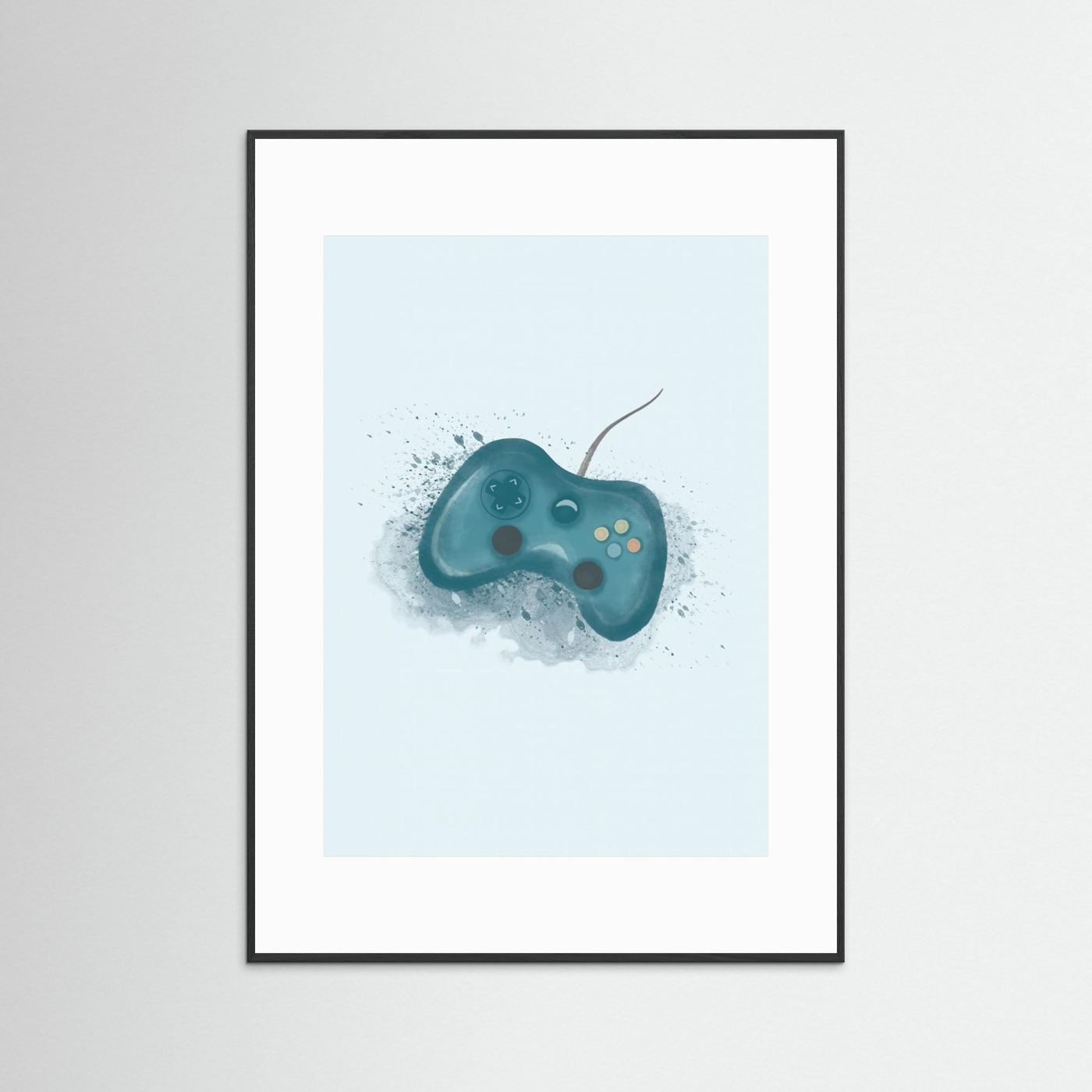 Gamer Splash Blue by Aminah Eleonora