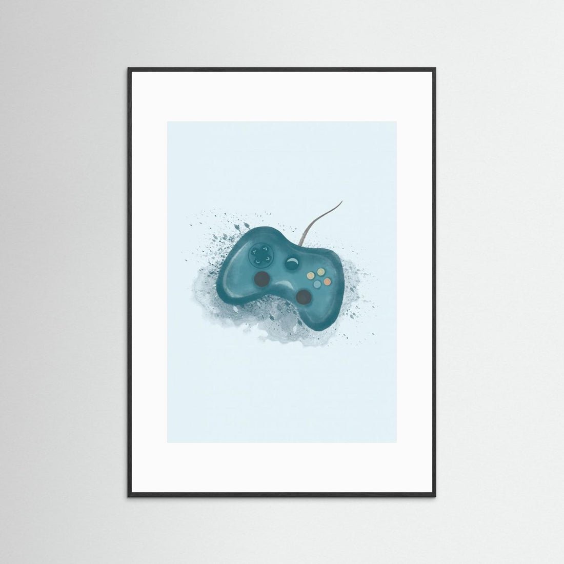 Gamer Splash Blue by Aminah Eleonora