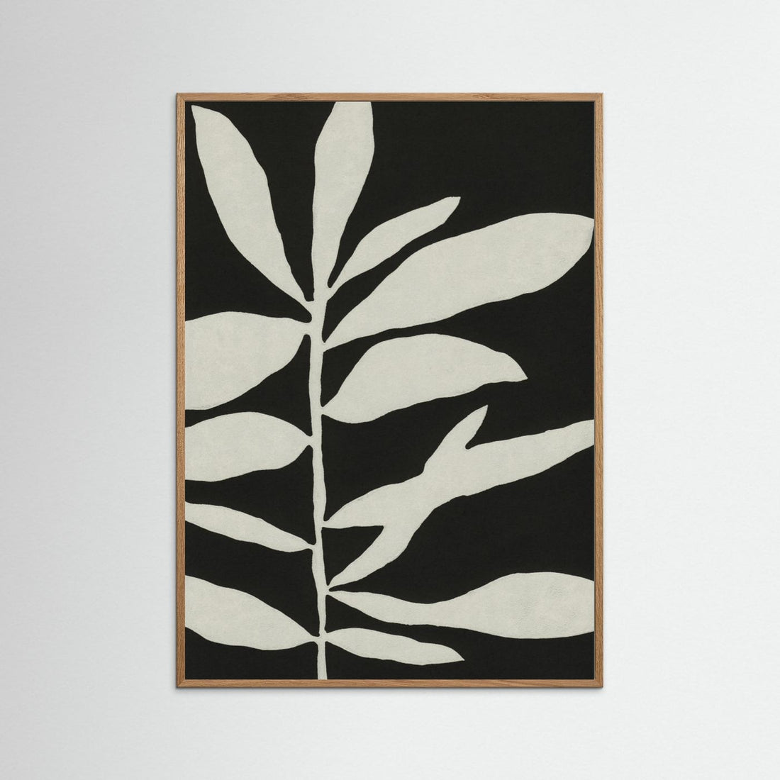 Linocut Branch #3 / White &amp; Black by Alisa Galitsyna