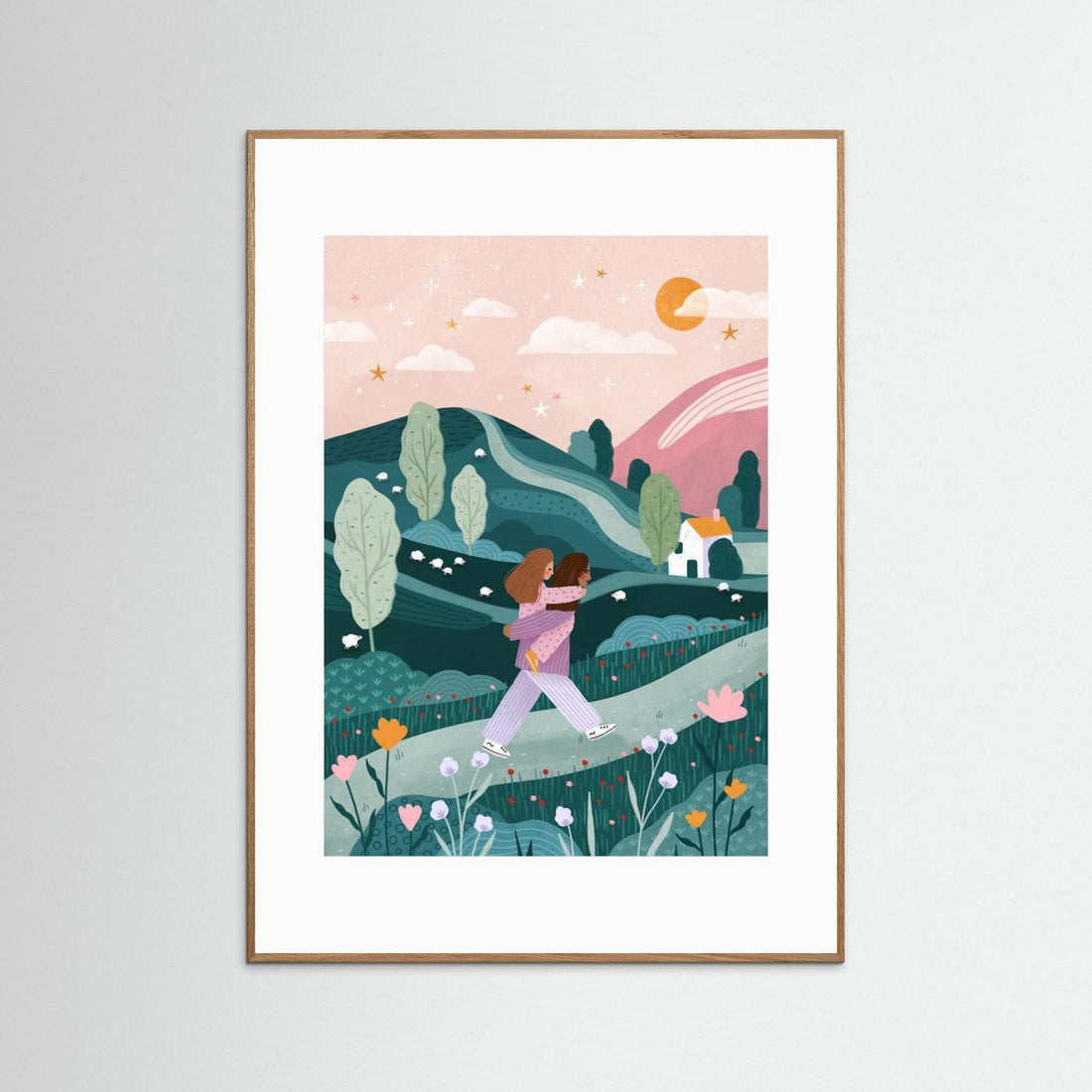 Mummy Daughter Countryside Walk by Bea Müller