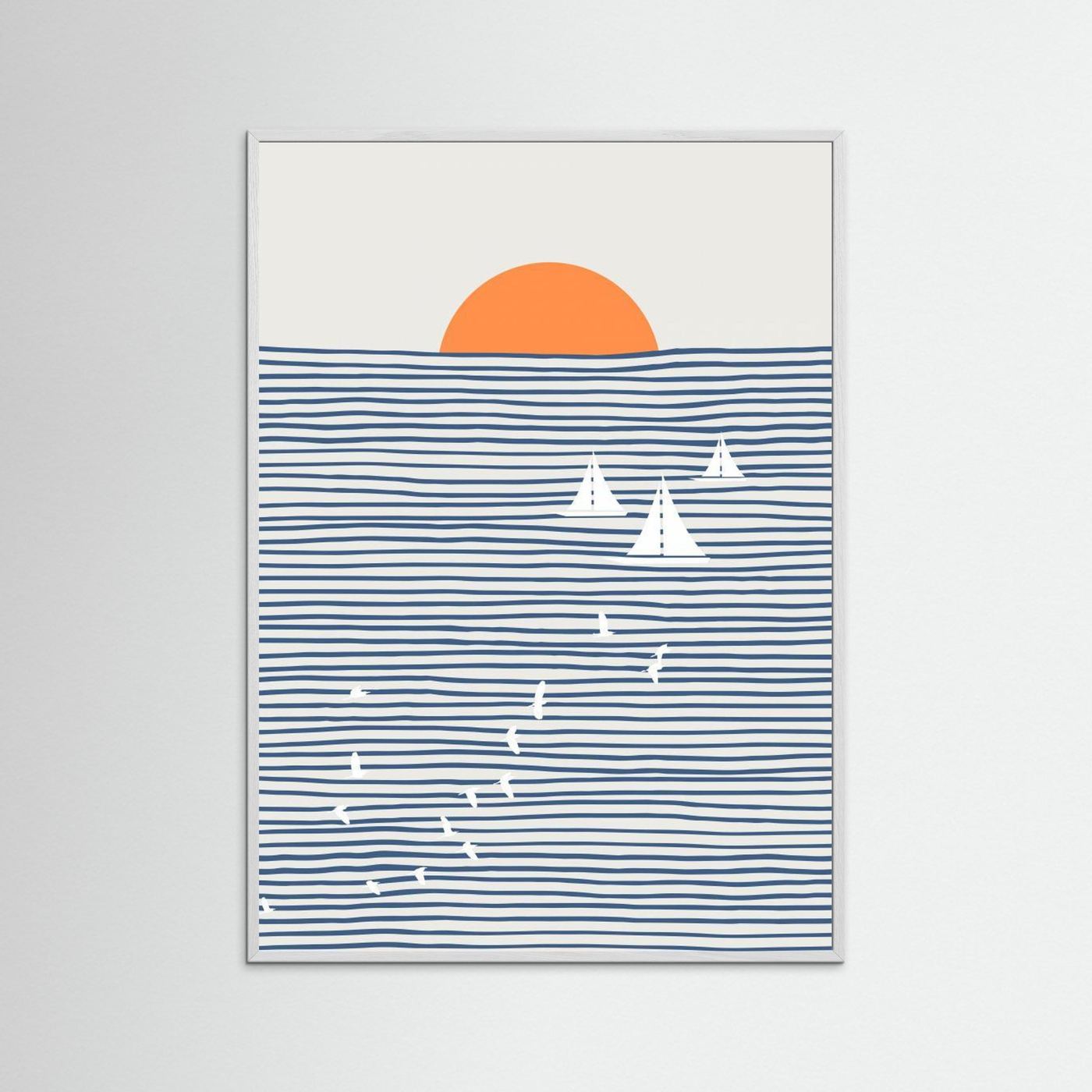 Three White Sails by Little Dean