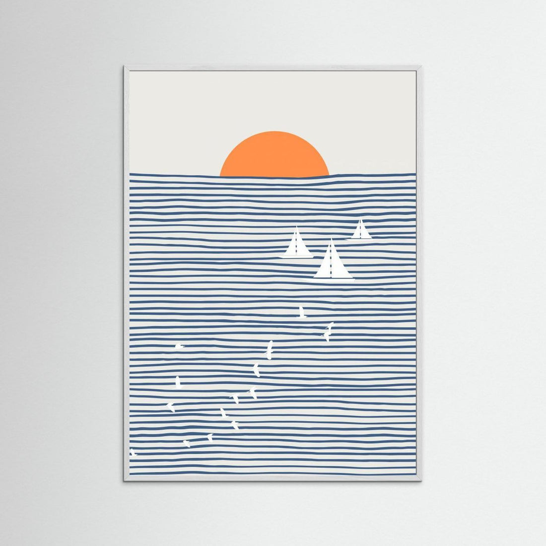 Three White Sails by Little Dean