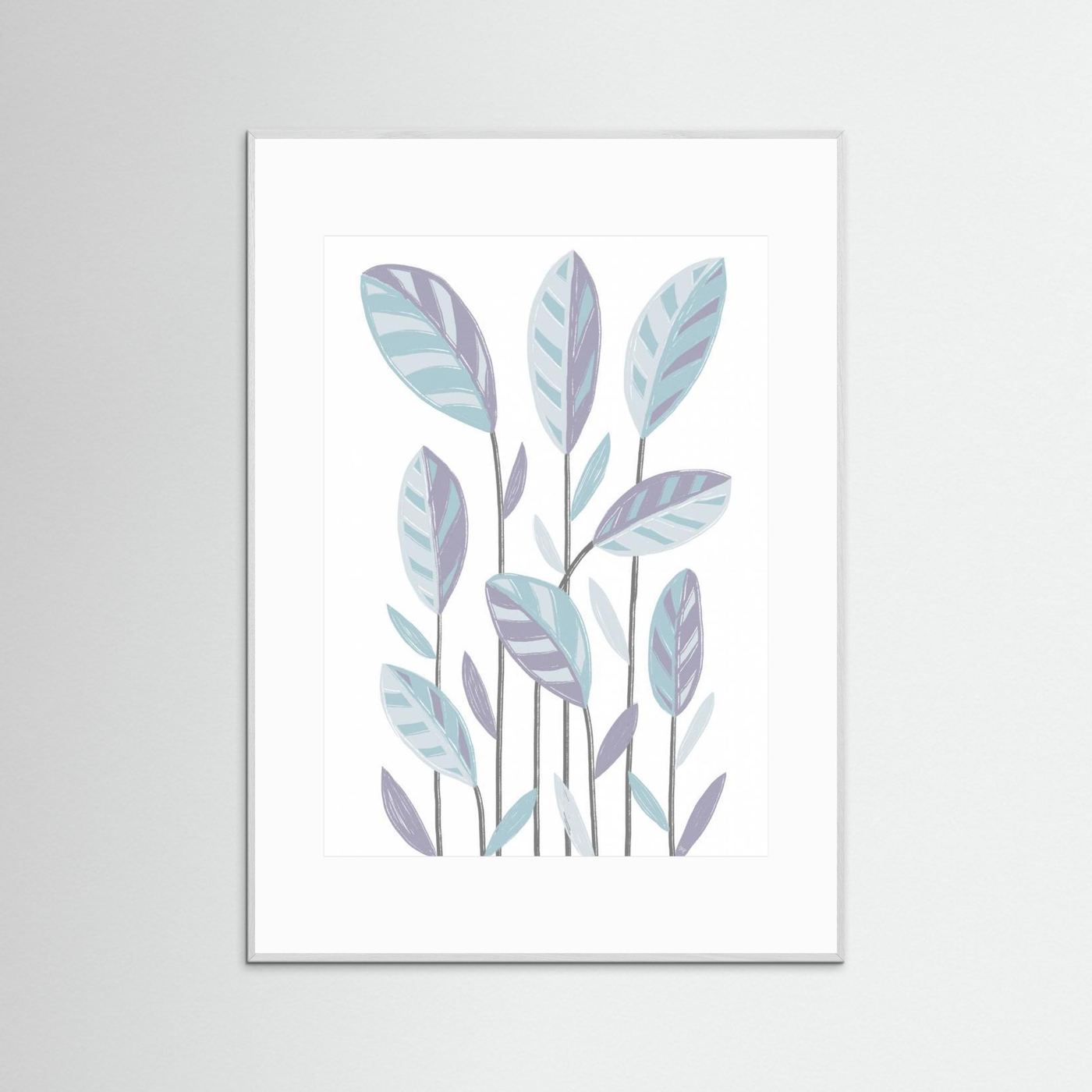 Funky Plants Blue by Martina