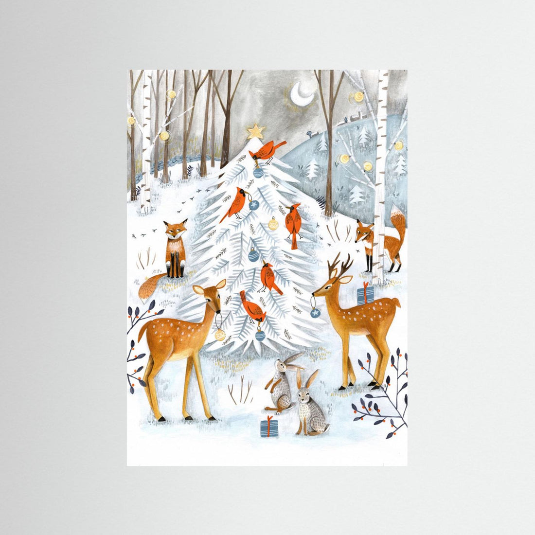 Christmas in the winter animal forest by Caroline Bonne Müller