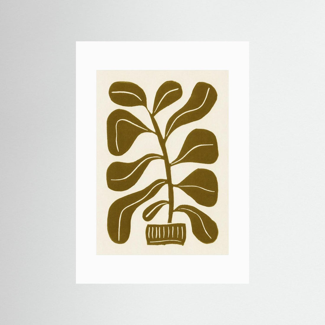 Linocut Houseplant #2 by Alisa Galitsyna