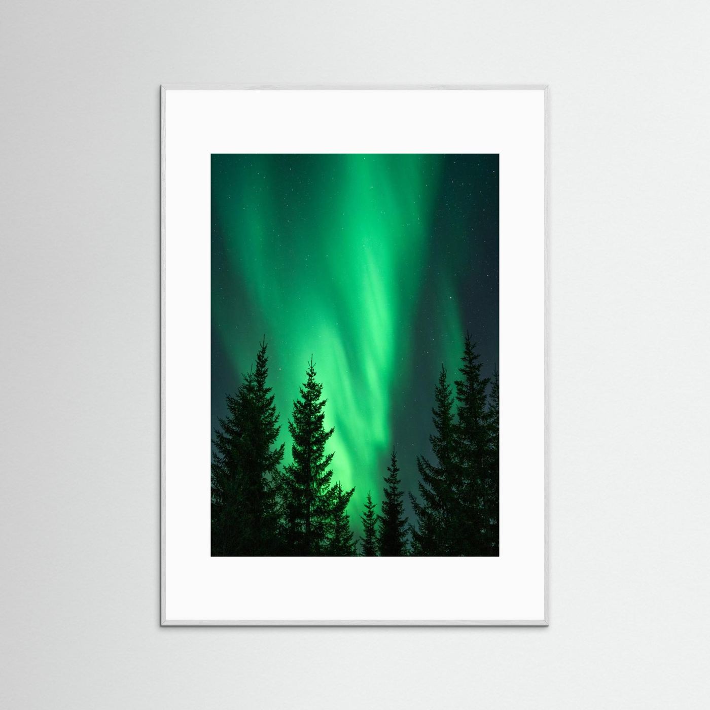 Northern Lights in the Woods by Henrike Schenk